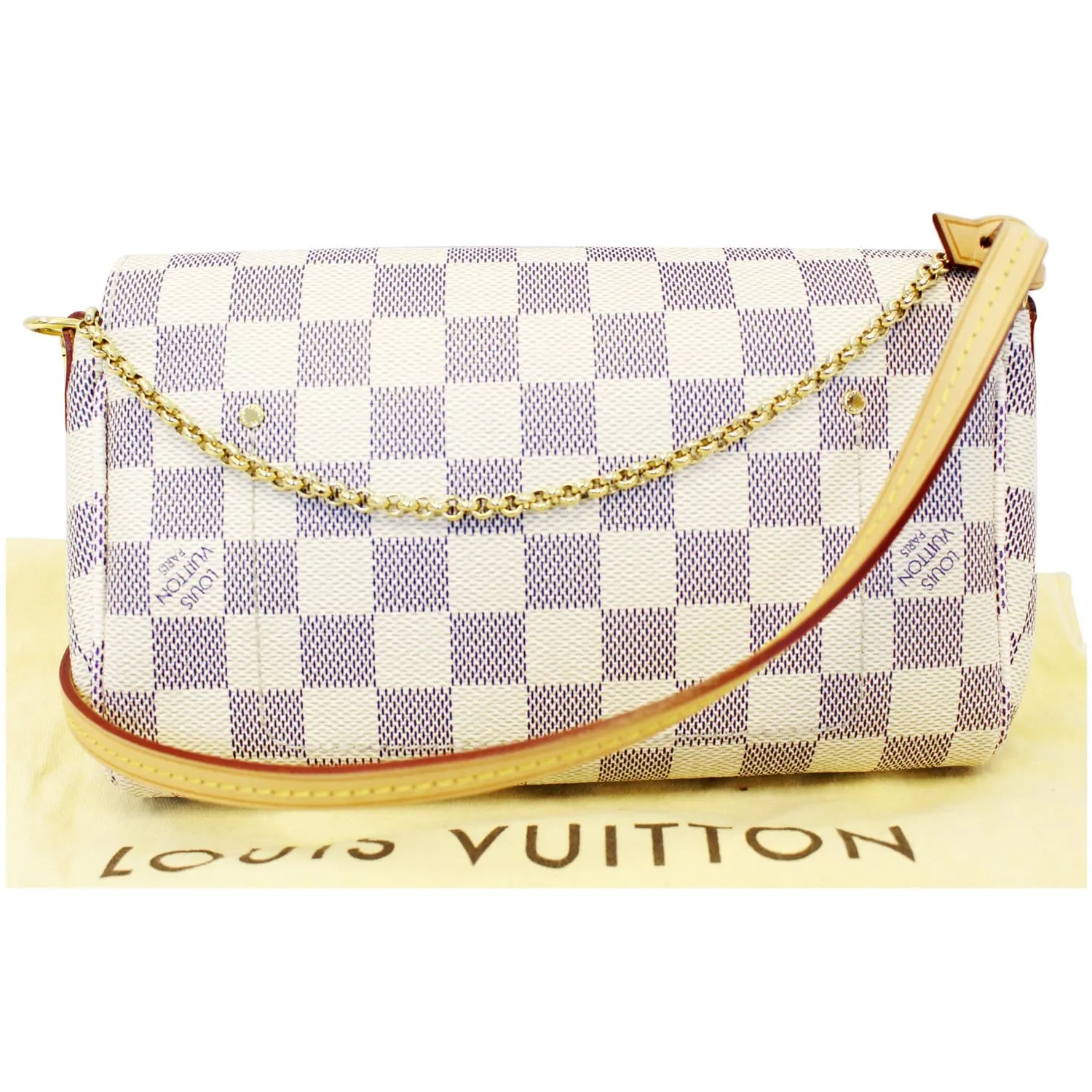 LOUIS VUITTON Favorite PM Damier Azur Crossbody Bag