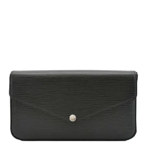 LOUIS VUITTON Felicie Pochette Epi Leather Crossbody Bag Black