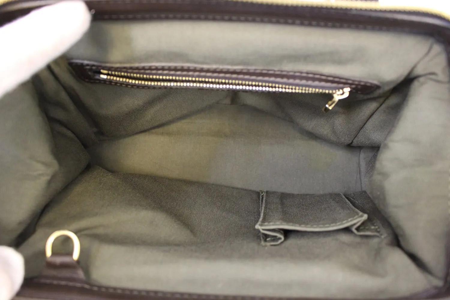 LOUIS VUITTON Khaki Monogram Mini Lin Josephine PM Bag