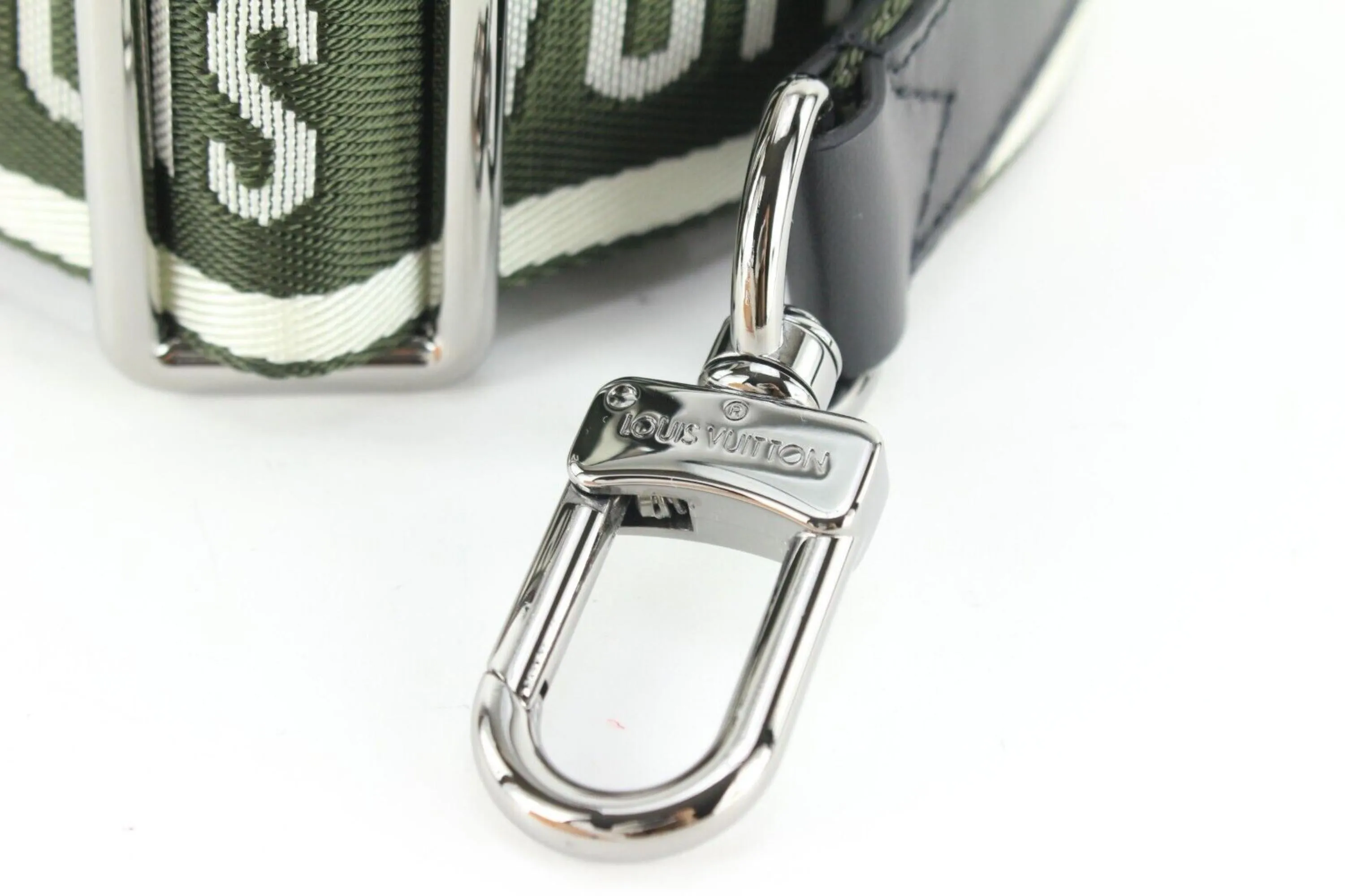 Louis Vuitton Khaki x Black Guitar Strap Bandouliere Crossbody 3LK0105