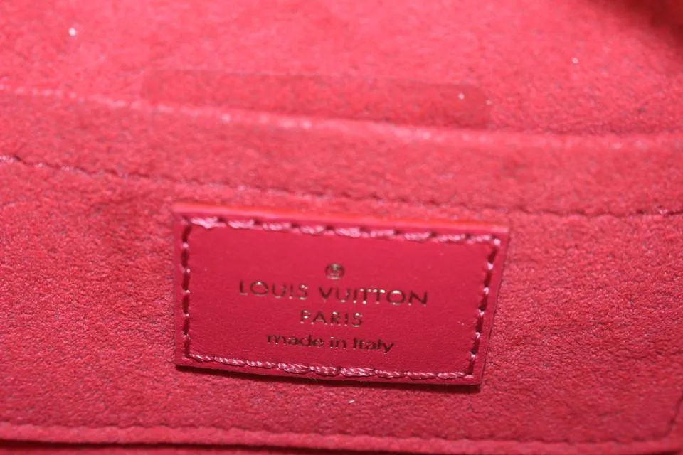Louis Vuitton Limited Edition Red Quilted Leather New Wave Heart Crossbody Bag 816lv