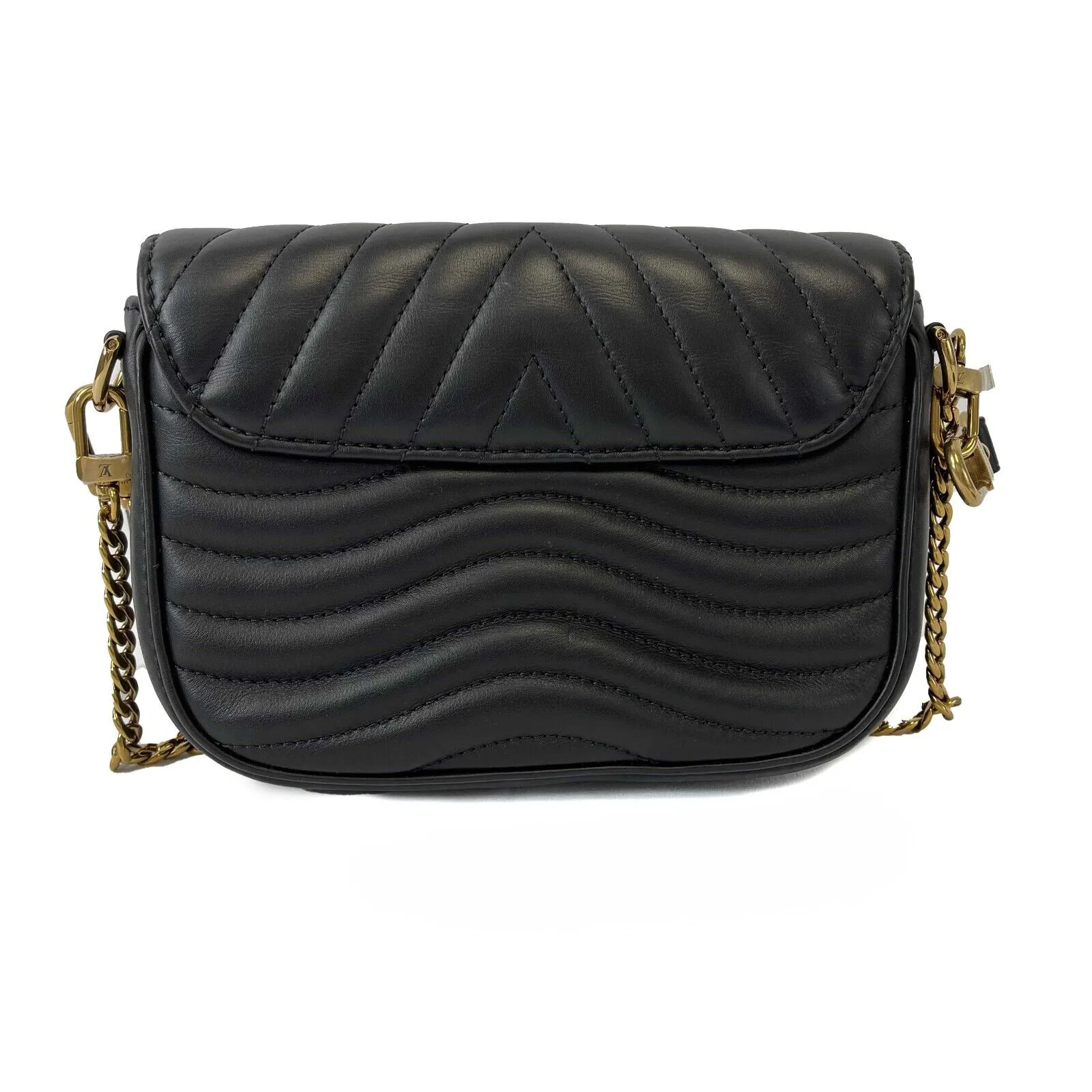 Louis Vuitton - LV - New Wave Multi Pochette Quilted Leather Black Crossbody