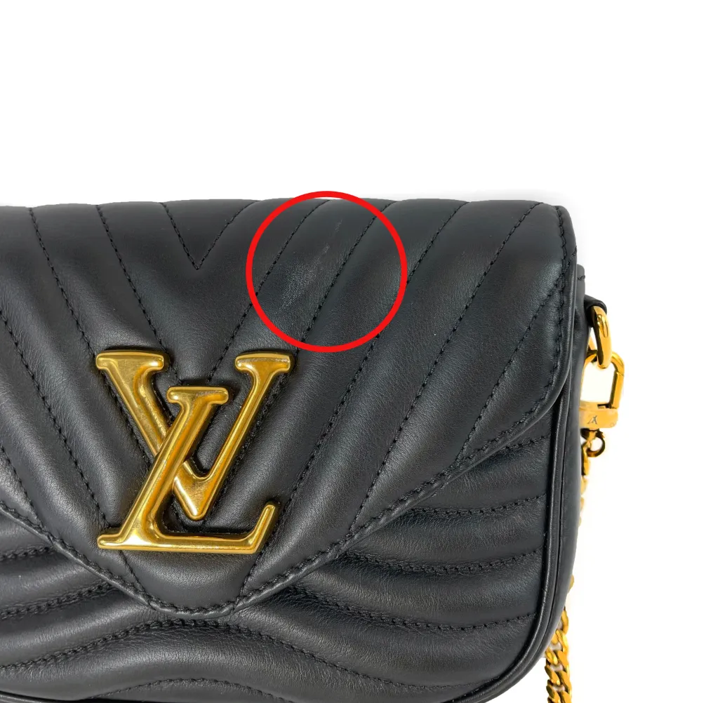 Louis Vuitton - LV - New Wave Multi Pochette Quilted Leather Black Crossbody
