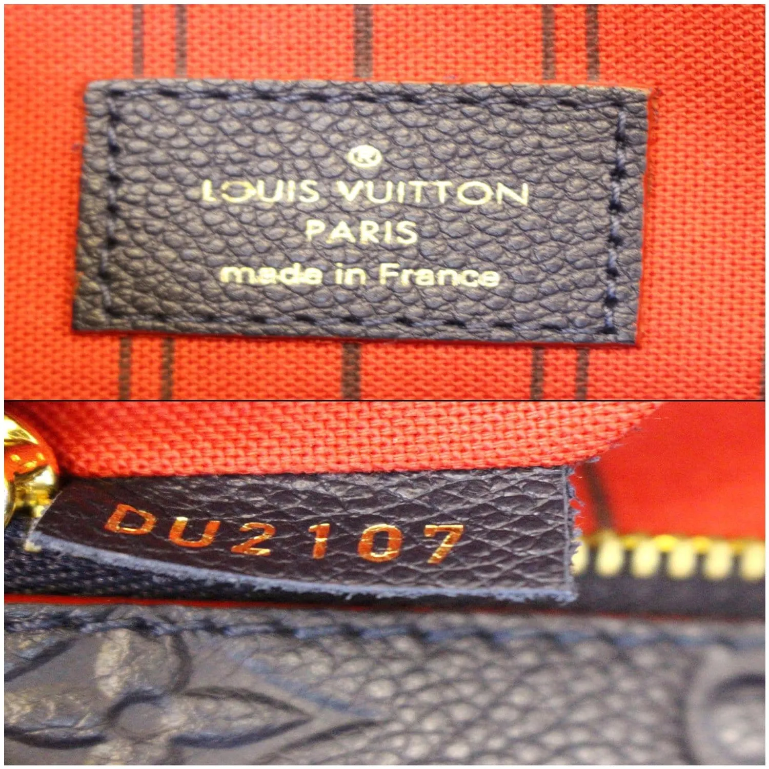 LOUIS VUITTON Metis Pochette Empreinte Leather Crossbody Bag Blue