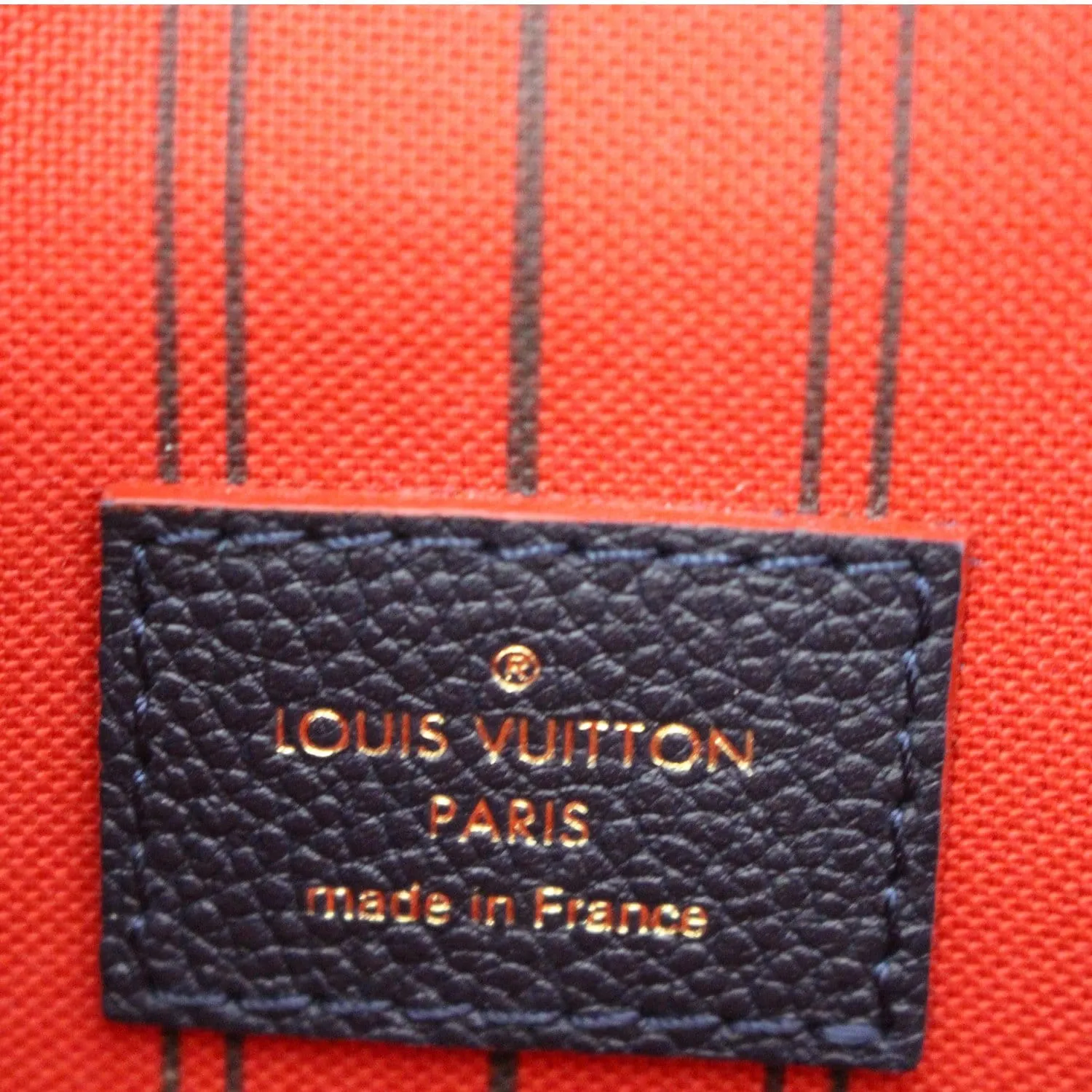 LOUIS VUITTON Metis Pochette Empreinte Leather Crossbody Bag Blue