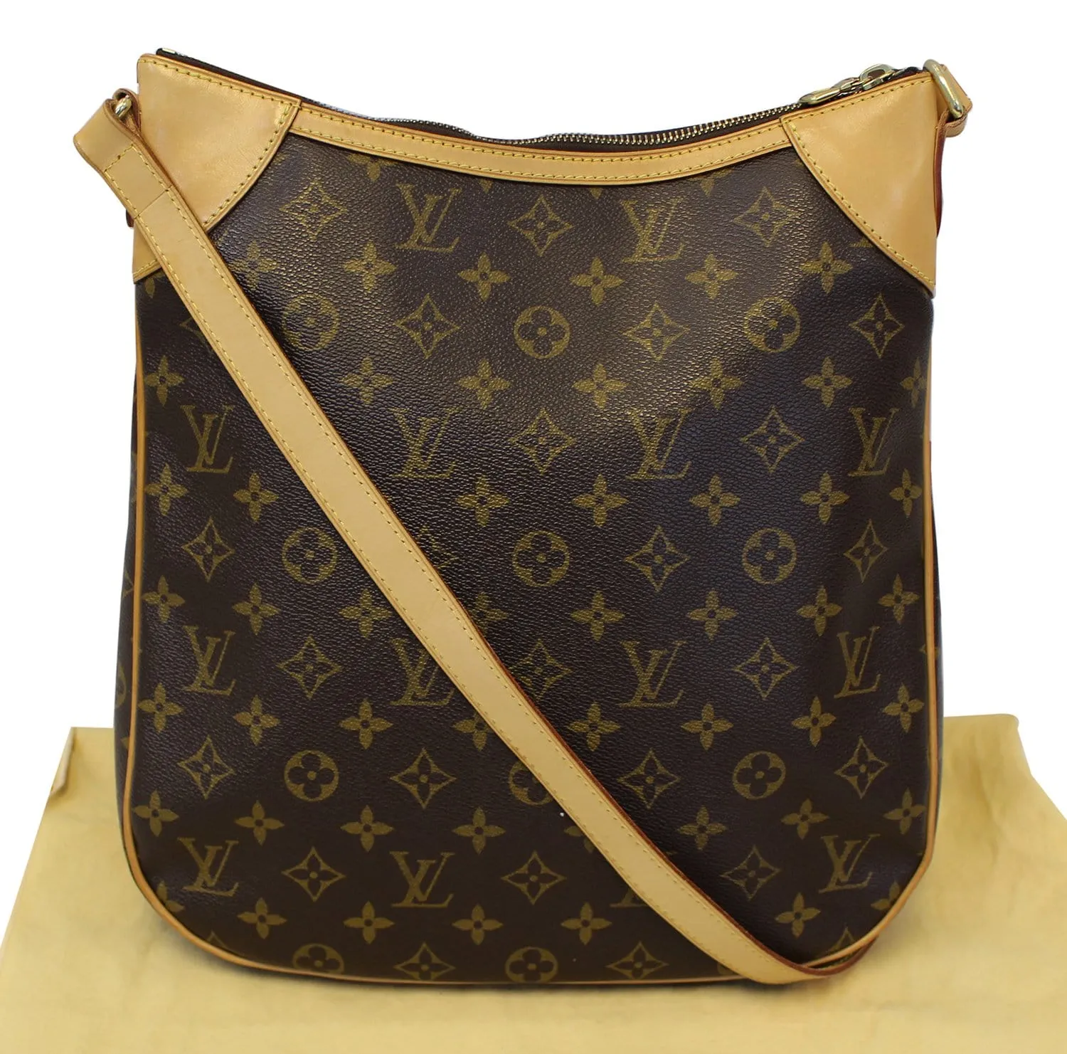 LOUIS VUITTON Monogram Canvas Odeon MM Brown Crossbody Bag