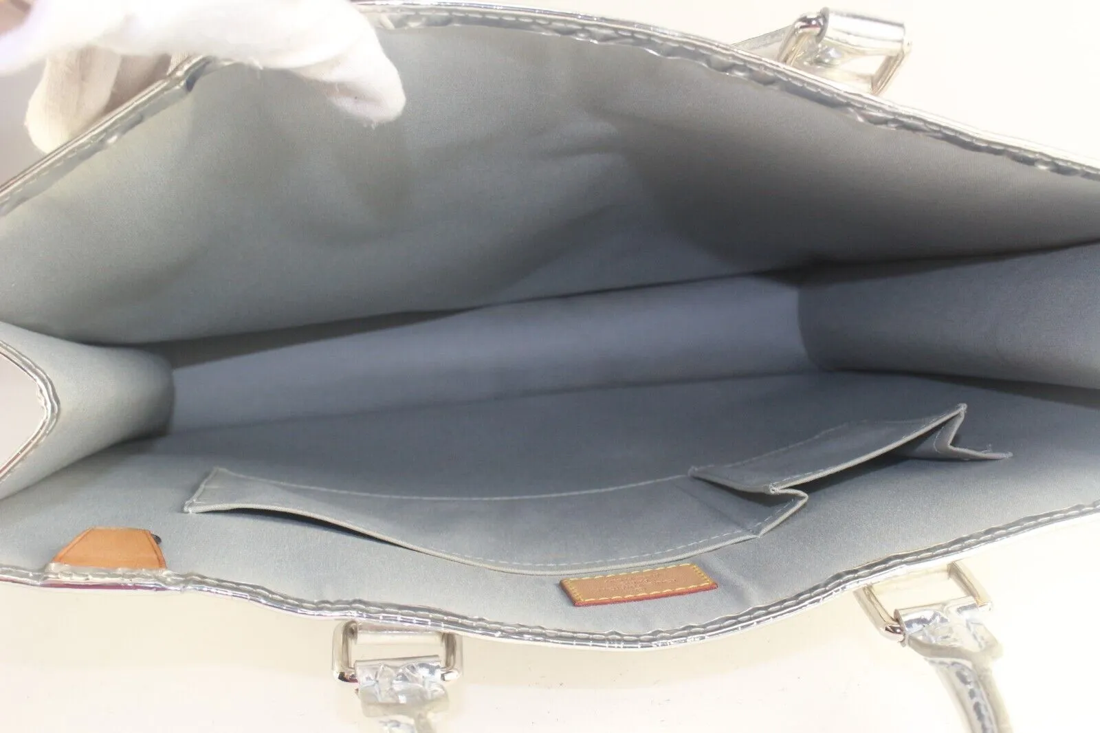 Louis Vuitton Monogram Miroir Sac Plat Silver Tote 2LVS717K