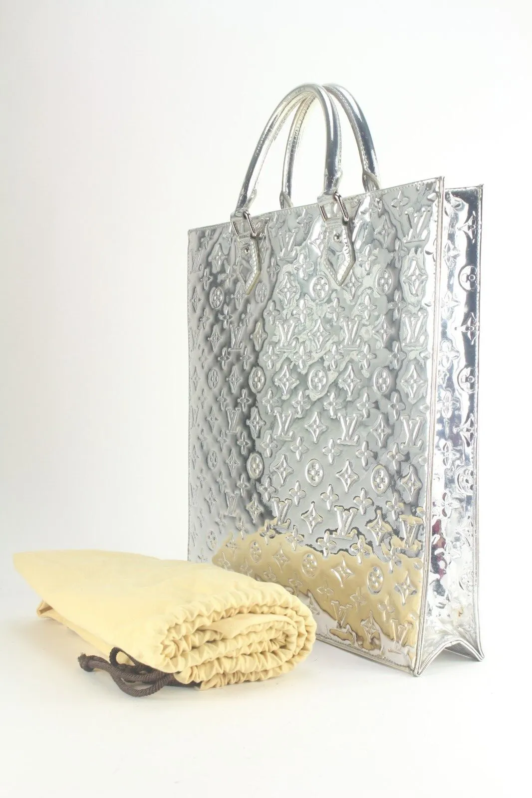 Louis Vuitton Monogram Miroir Sac Plat Silver Tote 2LVS717K
