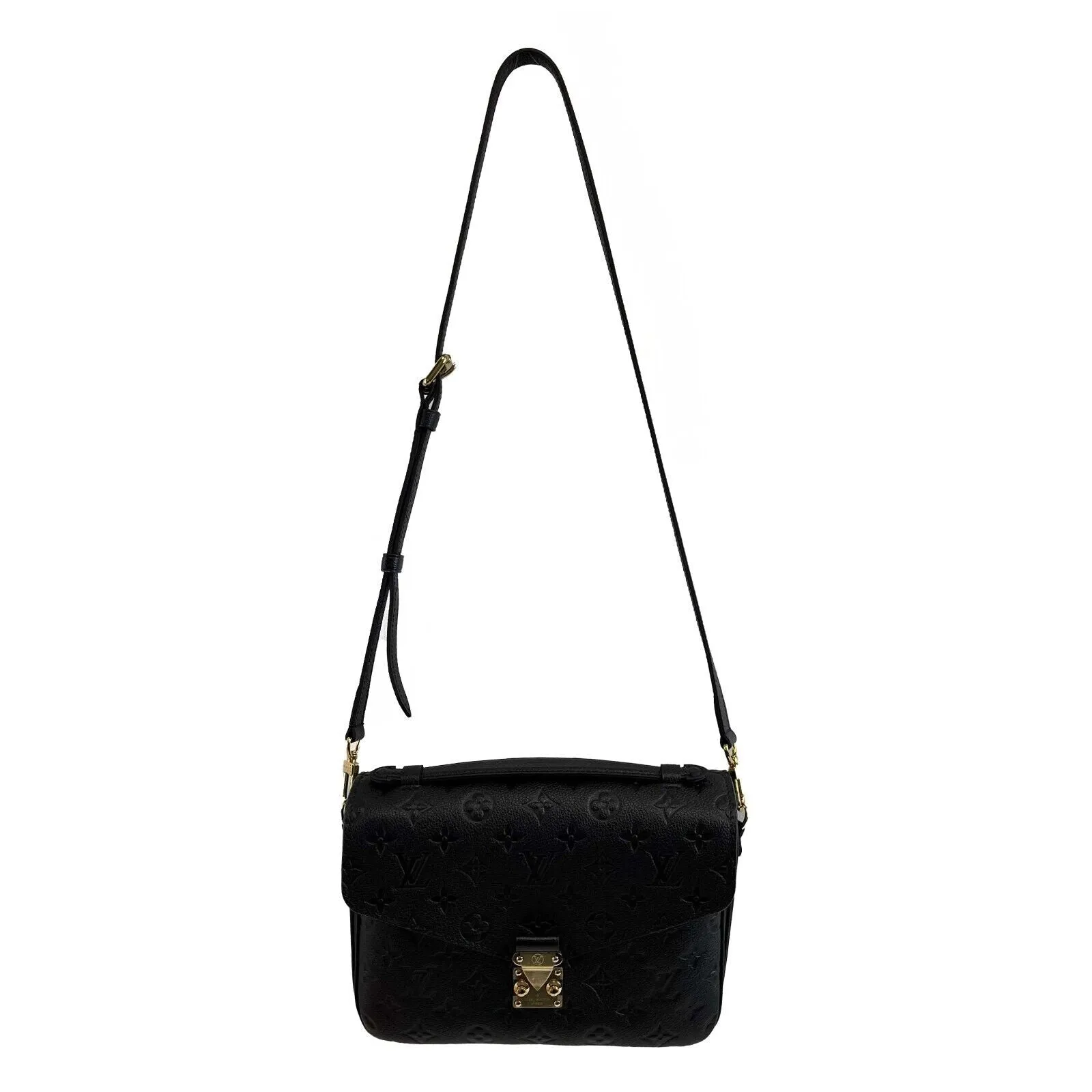 Louis Vuitton NEW Pochette Métis Empreinte Monogragram Black Crossbody