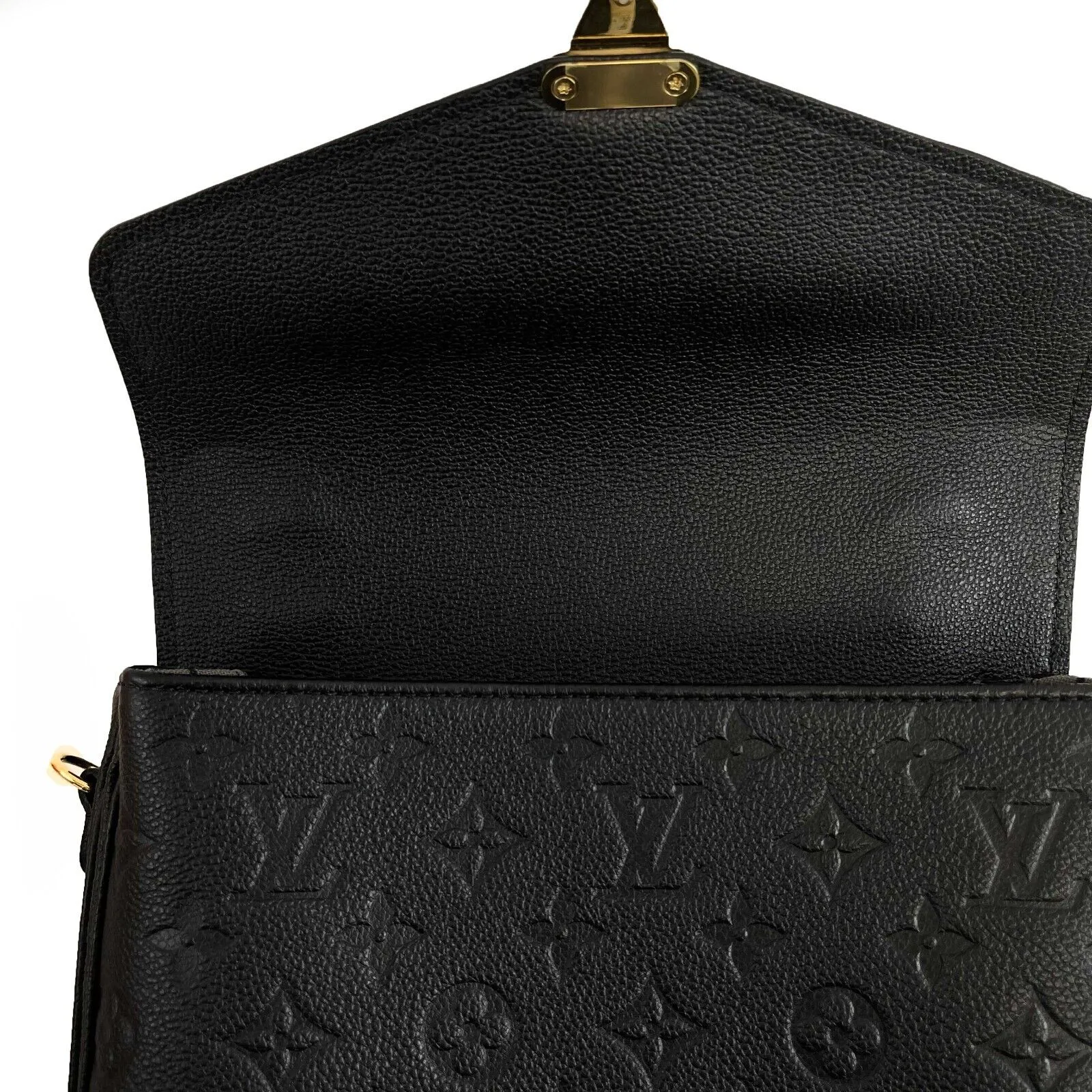 Louis Vuitton NEW Pochette Métis Empreinte Monogragram Black Crossbody