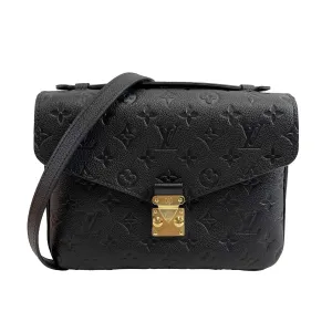 Louis Vuitton NEW Pochette Métis Empreinte Monogragram Black Crossbody