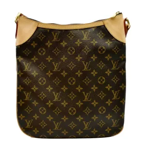 LOUIS VUITTON Odeon MM Monogram Canvas Crossbody Bag Brown