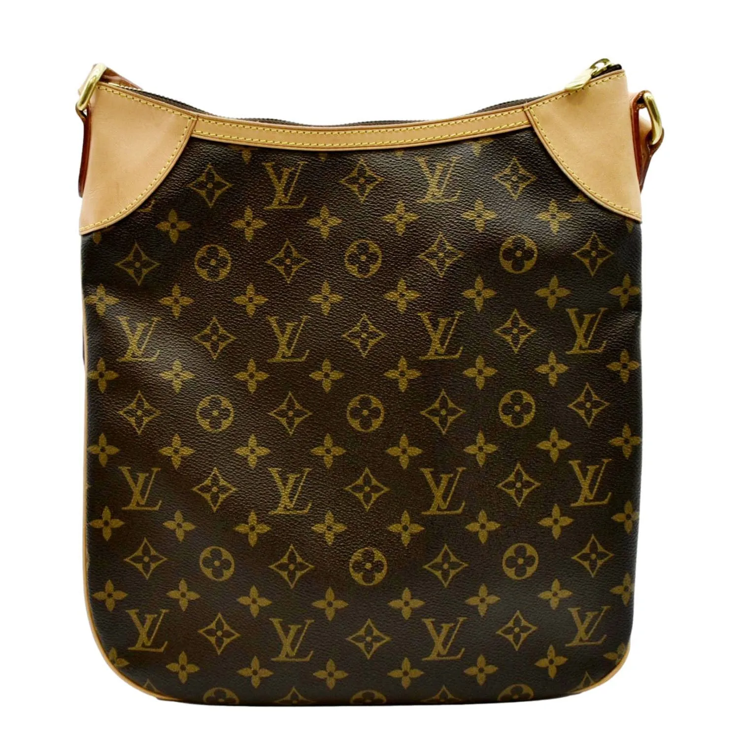 LOUIS VUITTON Odeon MM Monogram Canvas Crossbody Bag Brown