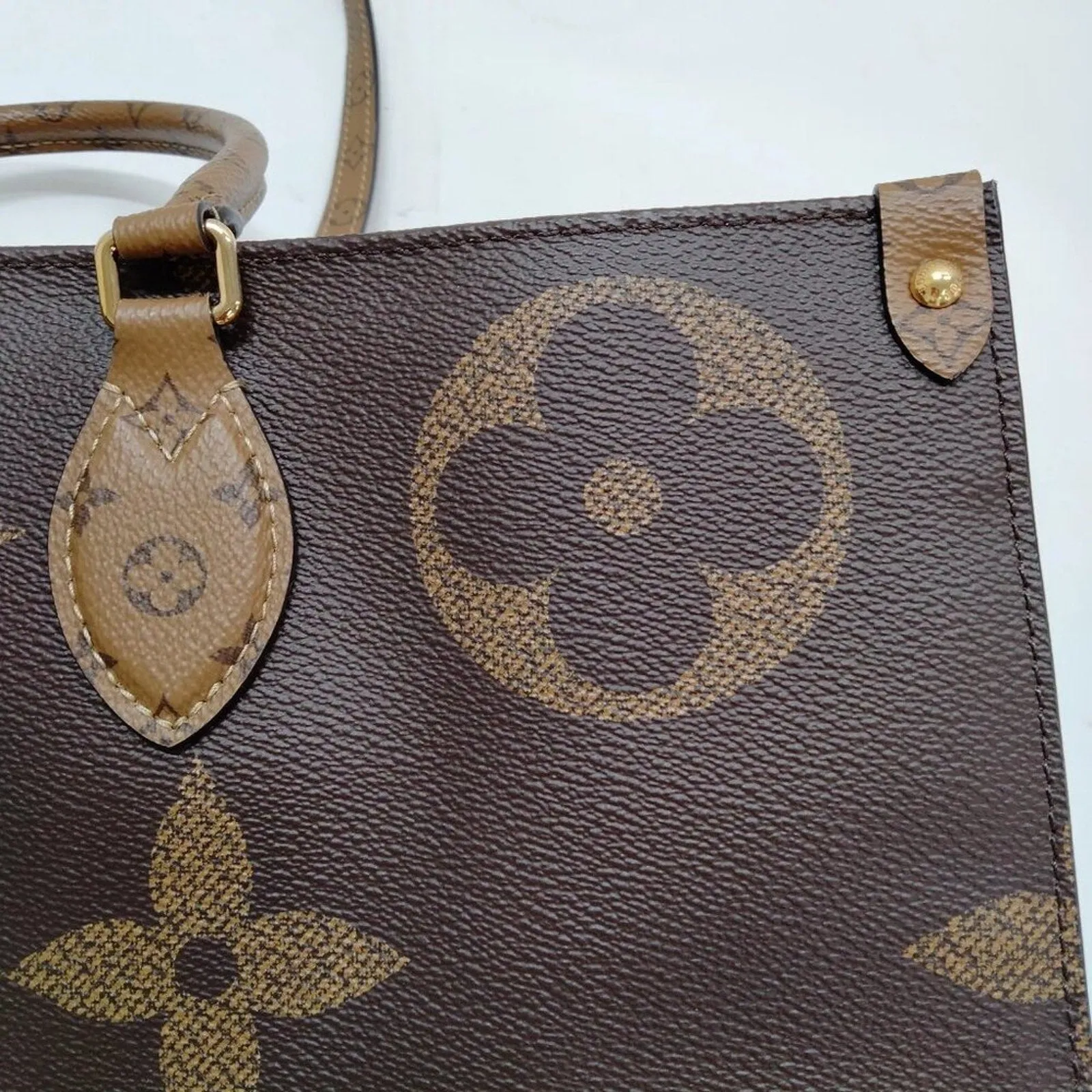 Louis Vuitton  On the Go GM Brown Monogram Giant Tote Bag