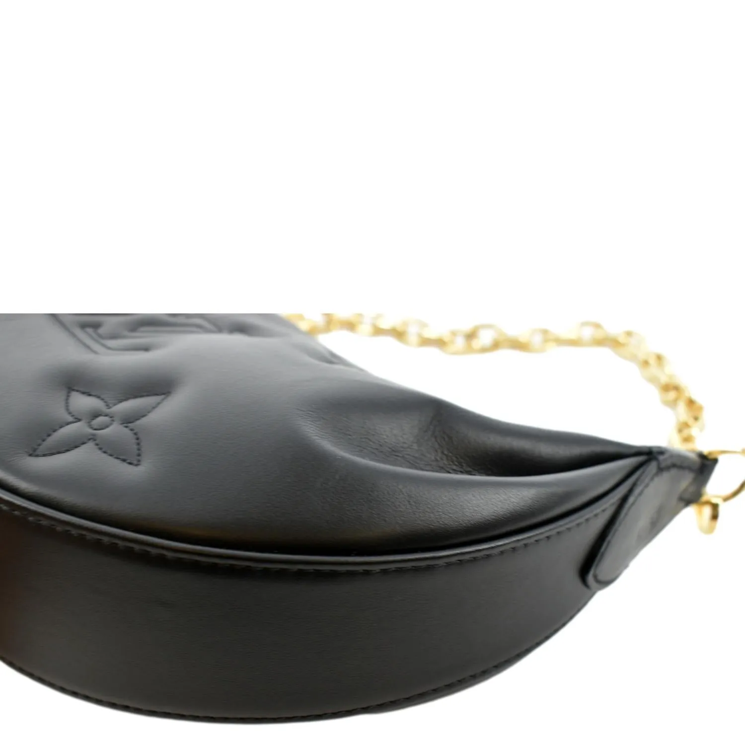 LOUIS VUITTON Over The Moon Calf Leather Shoulder Bag Black