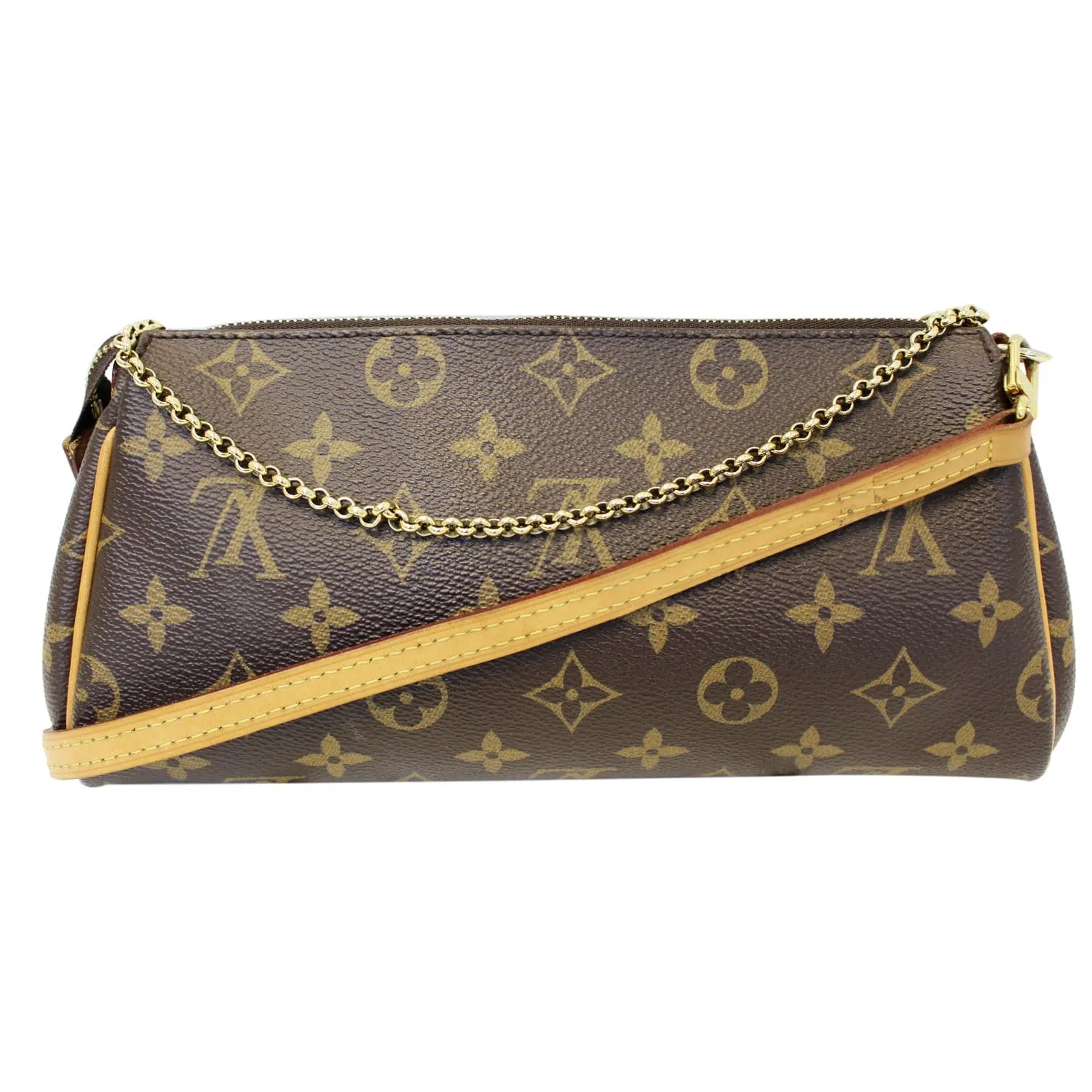 LOUIS VUITTON Pochette Eva Monogram Canvas Clutch Crossbody Bag