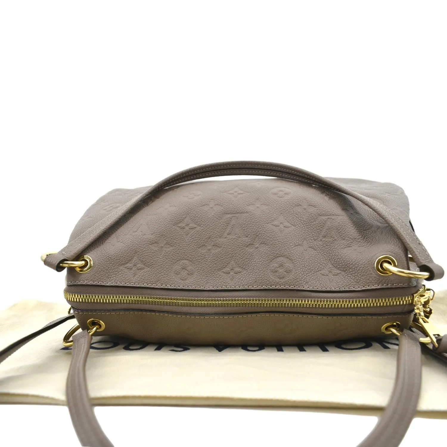 LOUIS VUITTON Ponthieu PM Empreinte Leather Shoulder Bag Tourterelle