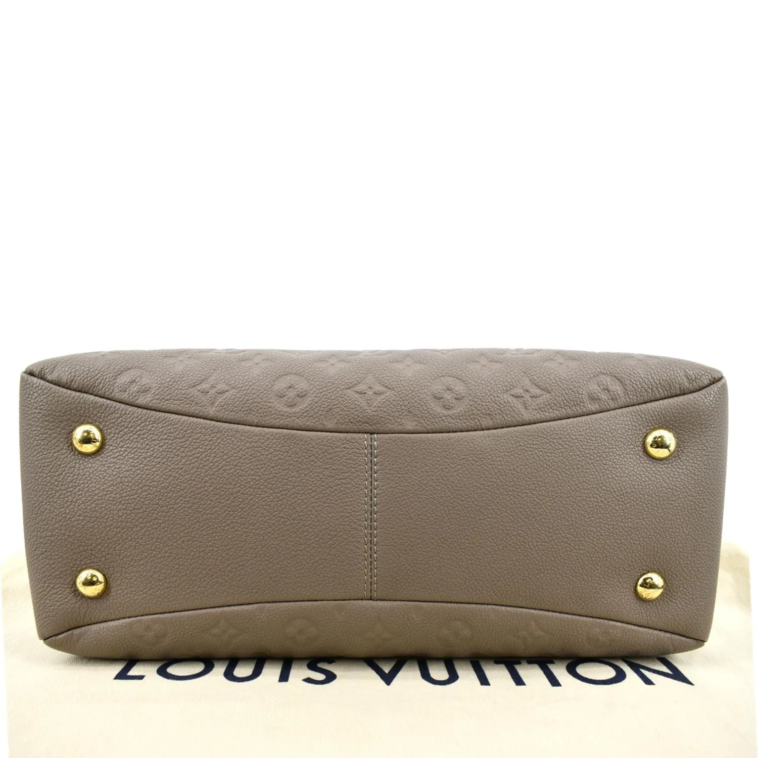 LOUIS VUITTON Ponthieu PM Empreinte Leather Shoulder Bag Tourterelle