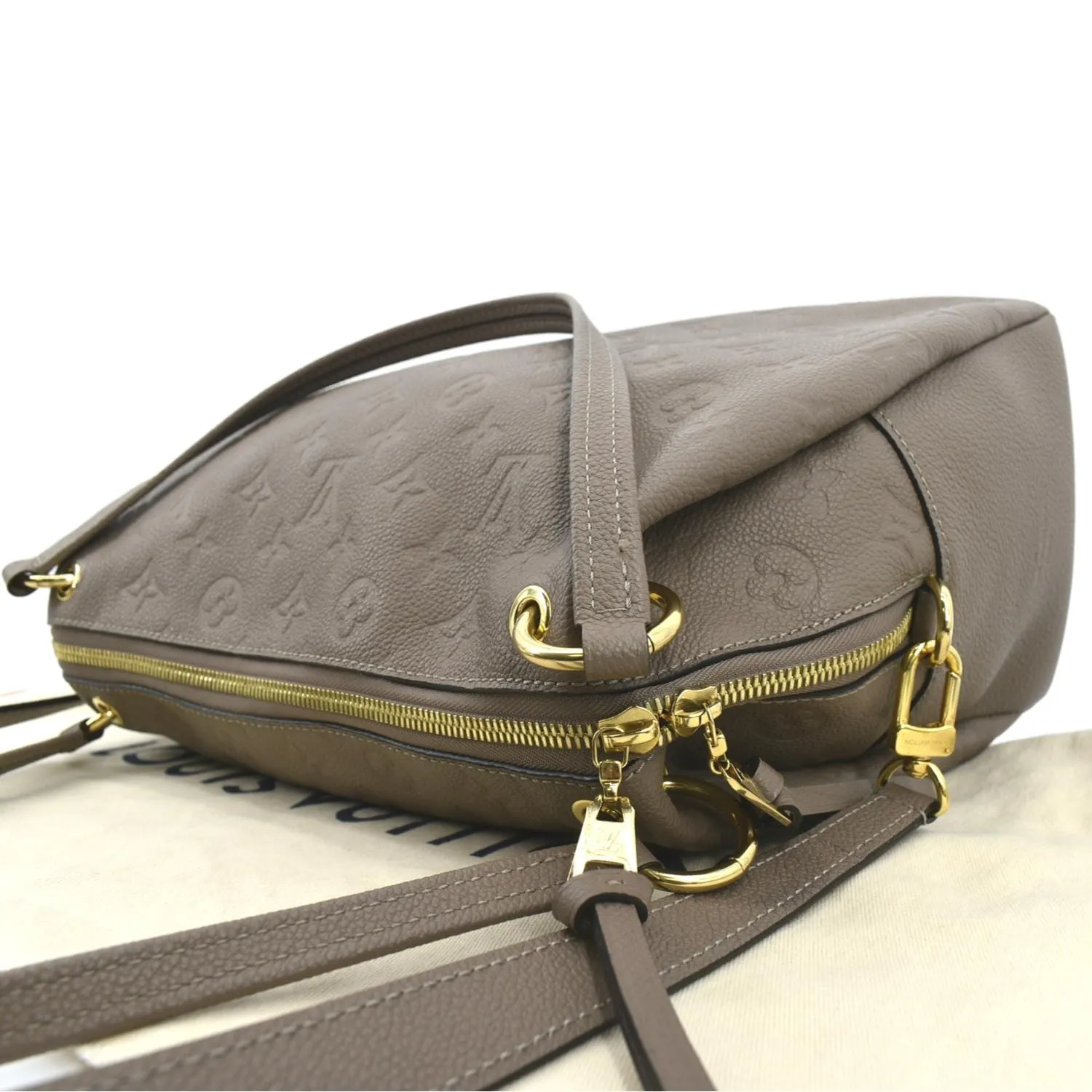 LOUIS VUITTON Ponthieu PM Empreinte Leather Shoulder Bag Tourterelle