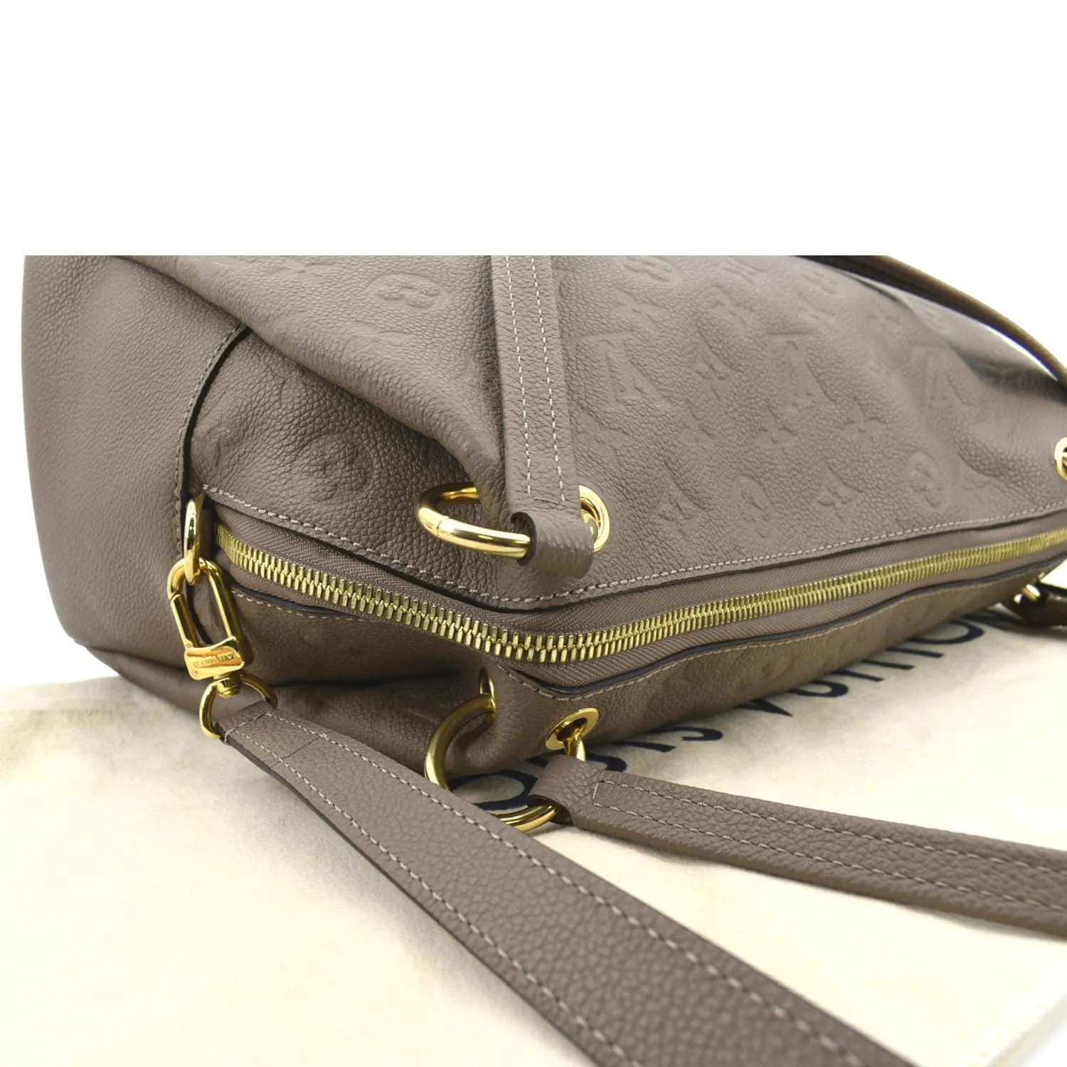 LOUIS VUITTON Ponthieu PM Empreinte Leather Shoulder Bag Tourterelle