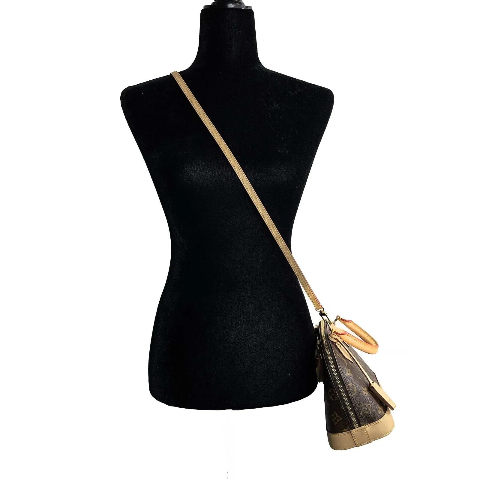 Louis Vuitton Very Good Monogram Canvas Alma BB Brown Crossbody Handbag