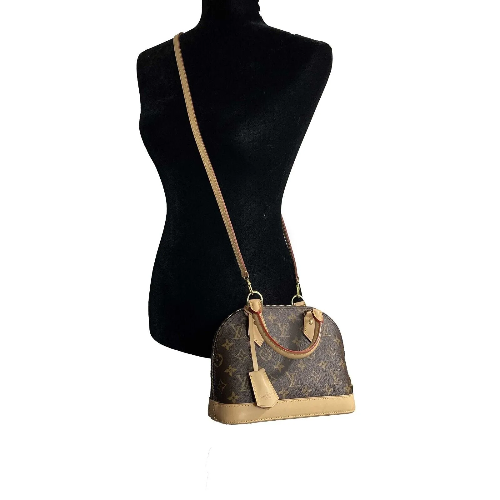 Louis Vuitton Very Good Monogram Canvas Alma BB Brown Crossbody Handbag