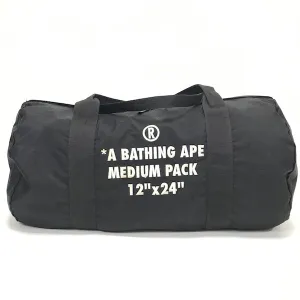 [M] A Bathing Ape Bape Duffle Bag Black