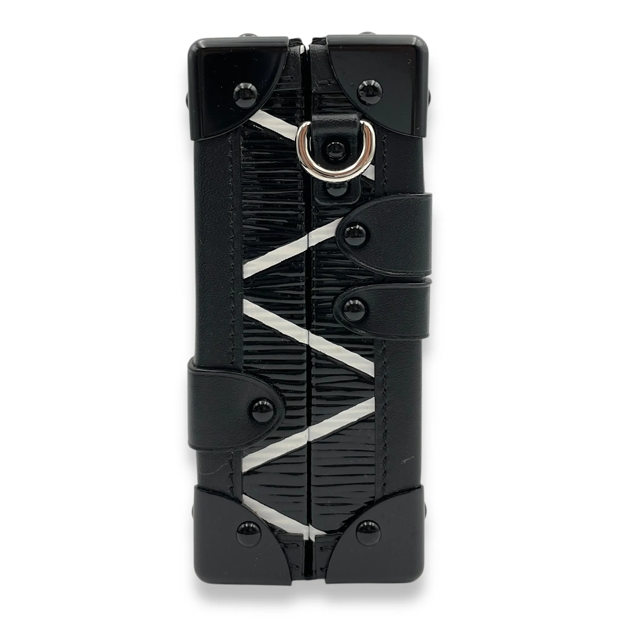 Malletage Petite Malle 19x12x5cm Black Crossbody Bag in Epi Leather, 2-Tone hardware