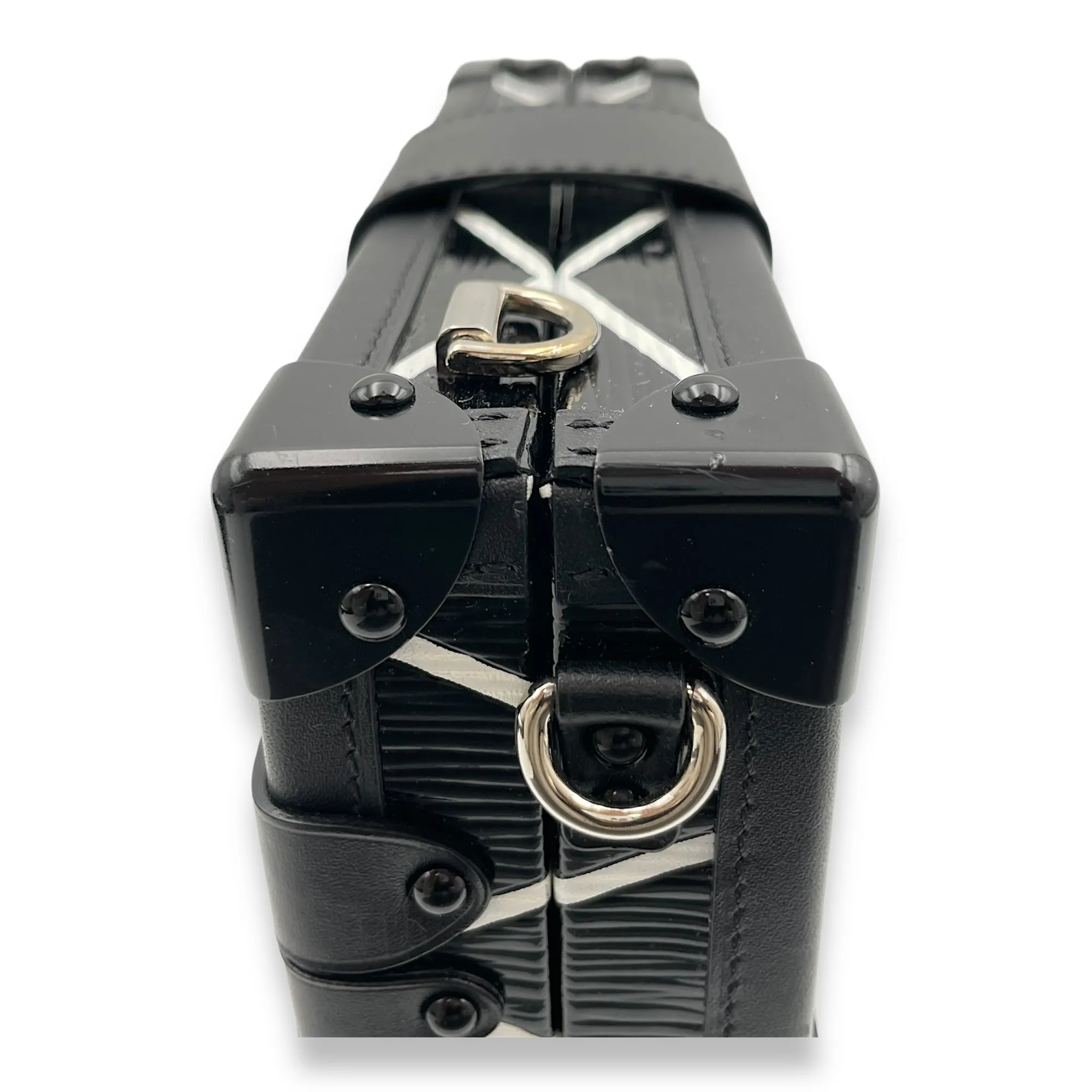 Malletage Petite Malle 19x12x5cm Black Crossbody Bag in Epi Leather, 2-Tone hardware