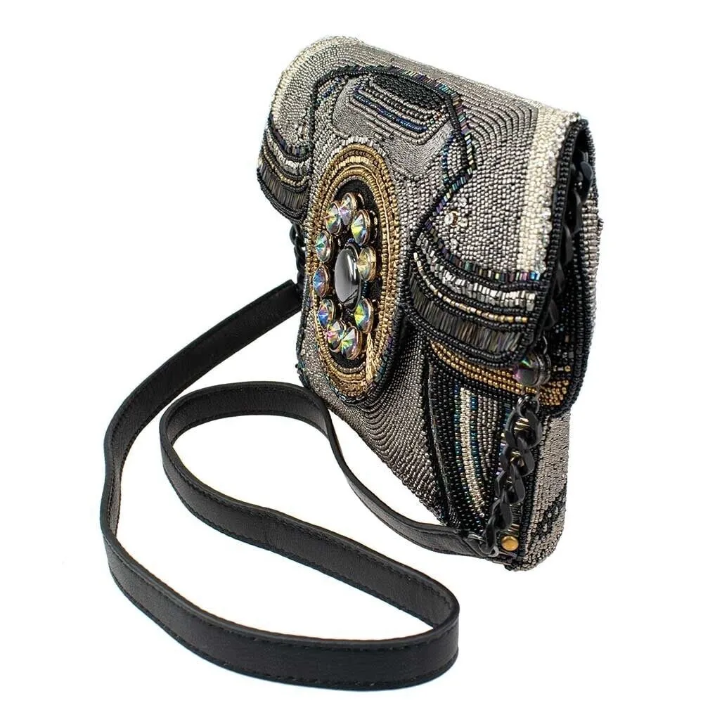 Mary Frances Busy Signal Crossbody Clutch Rotary Phone Handbag Beaded Bag New