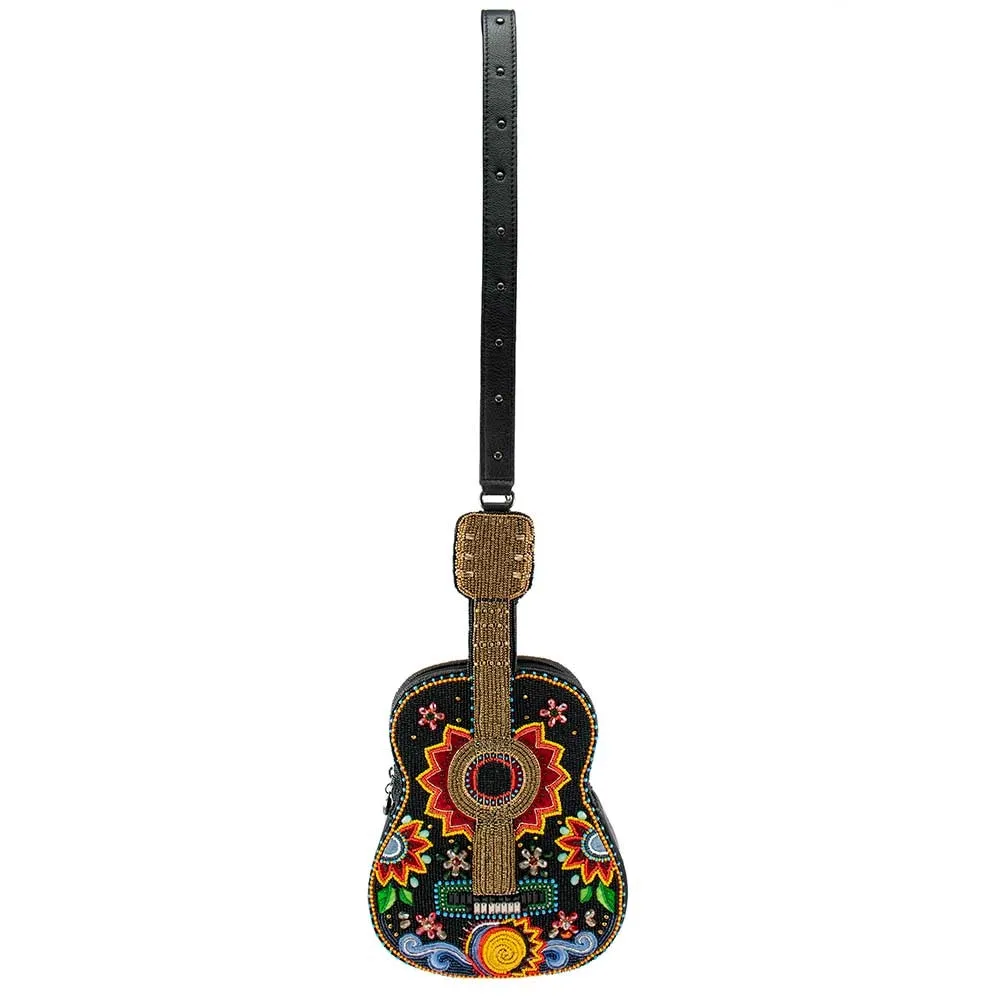 Mary Frances Guitar Festival Beaded 3D Crossbody Novelty Handbag Bag Multi New