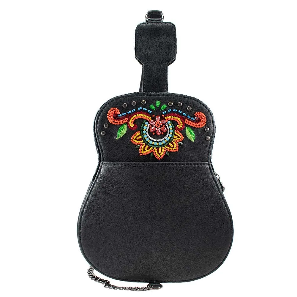 Mary Frances Guitar Festival Beaded 3D Crossbody Novelty Handbag Bag Multi New