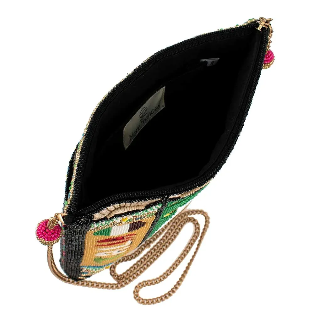 Mary Frances Well Traveled Black Books Spring Beaded Crossbody Handbag Bag New
