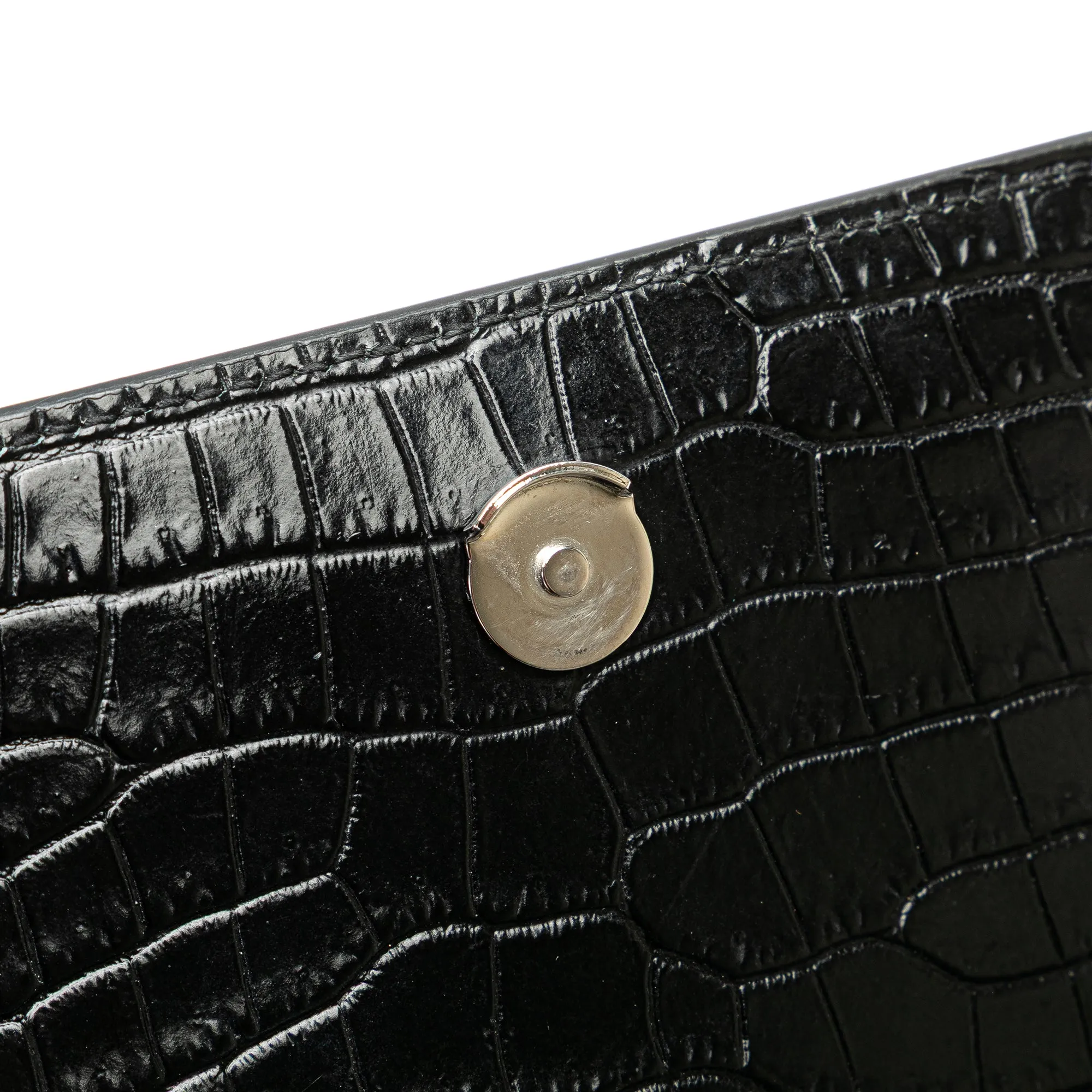 Medium Croc Embossed Leather Sunset Crossbody