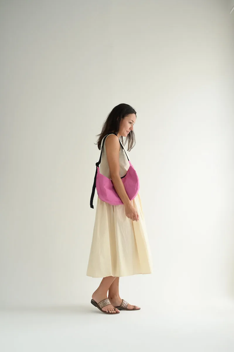 Medium Nylon Crescent Bag - Azalea Pink