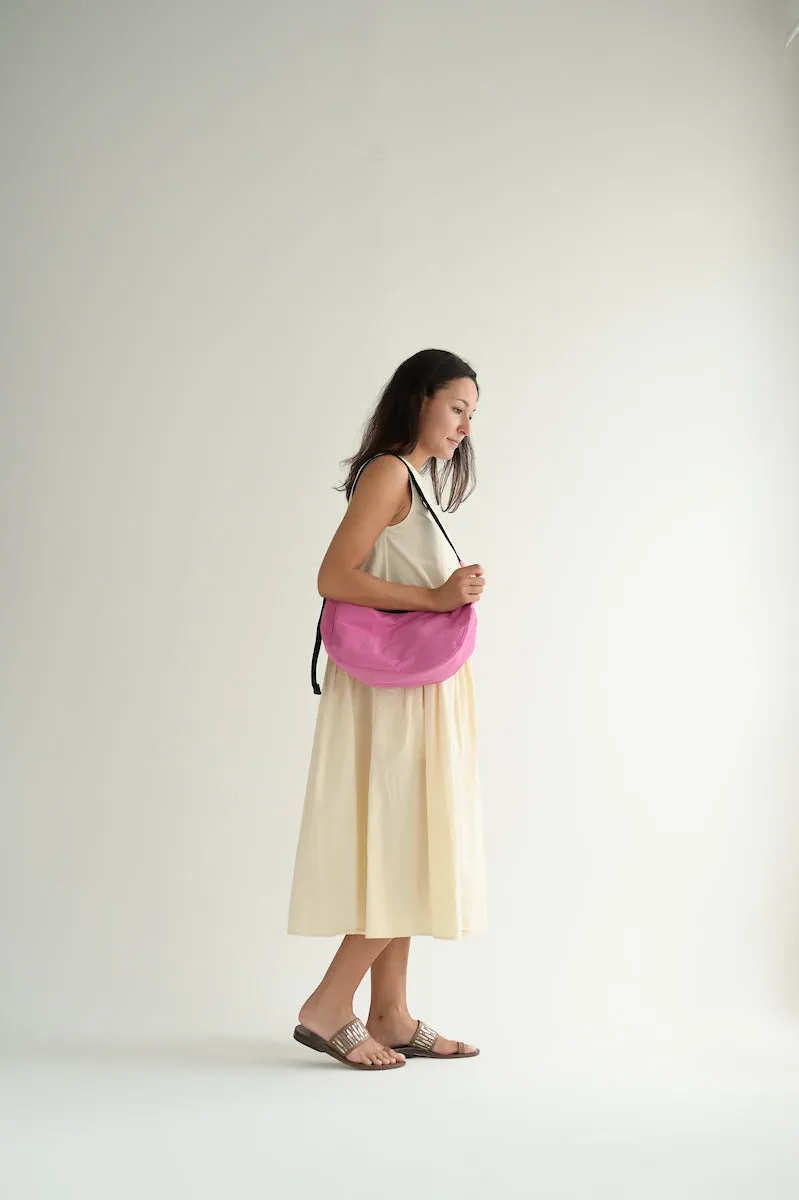 Medium Nylon Crescent Bag - Azalea Pink