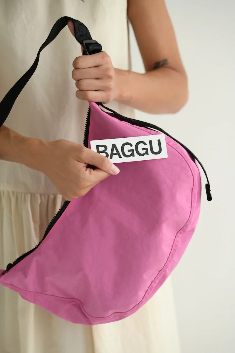 Medium Nylon Crescent Bag - Azalea Pink