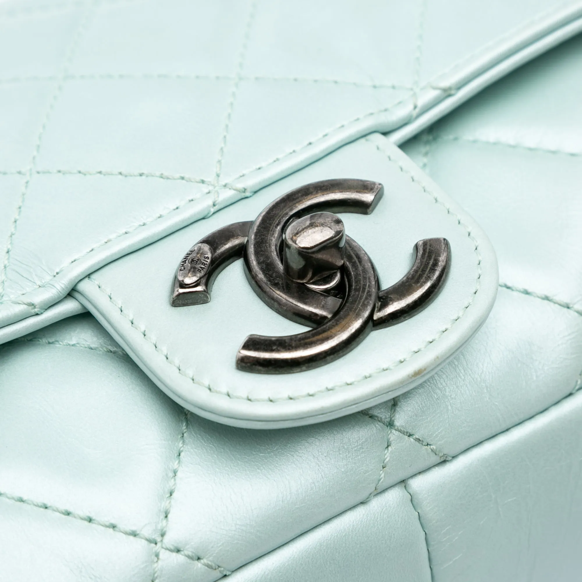 Medium Quilted Calfskin Coco Pleats Chain Flap