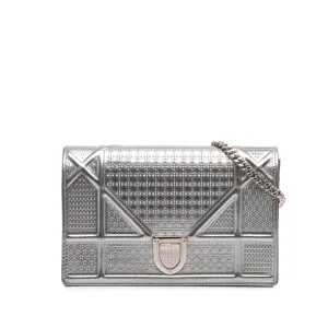 Metallic Patent Microcannage Diorama Wallet on Chain