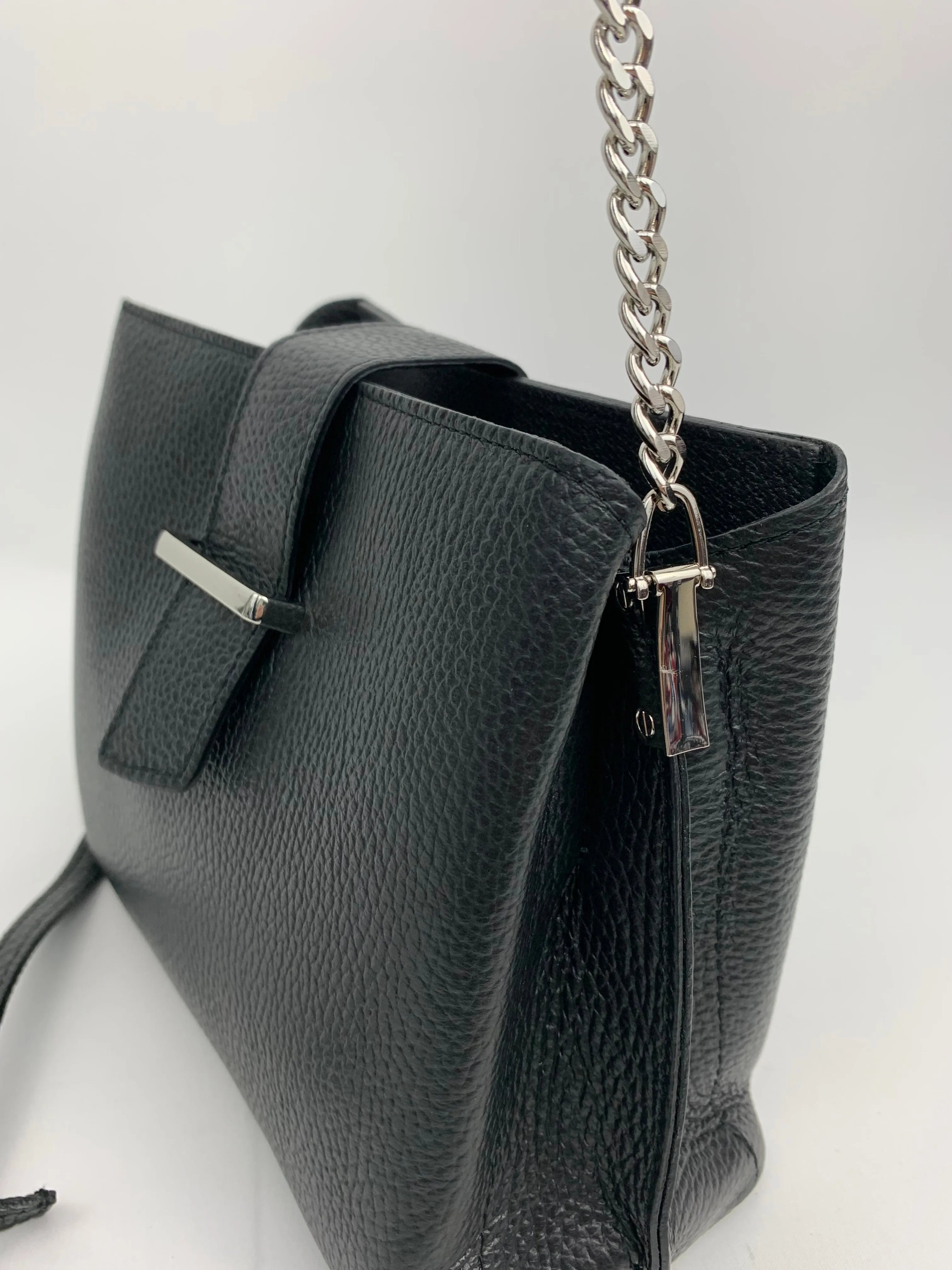MILAN BLACK - Italian Genuine leather shoulder bag
