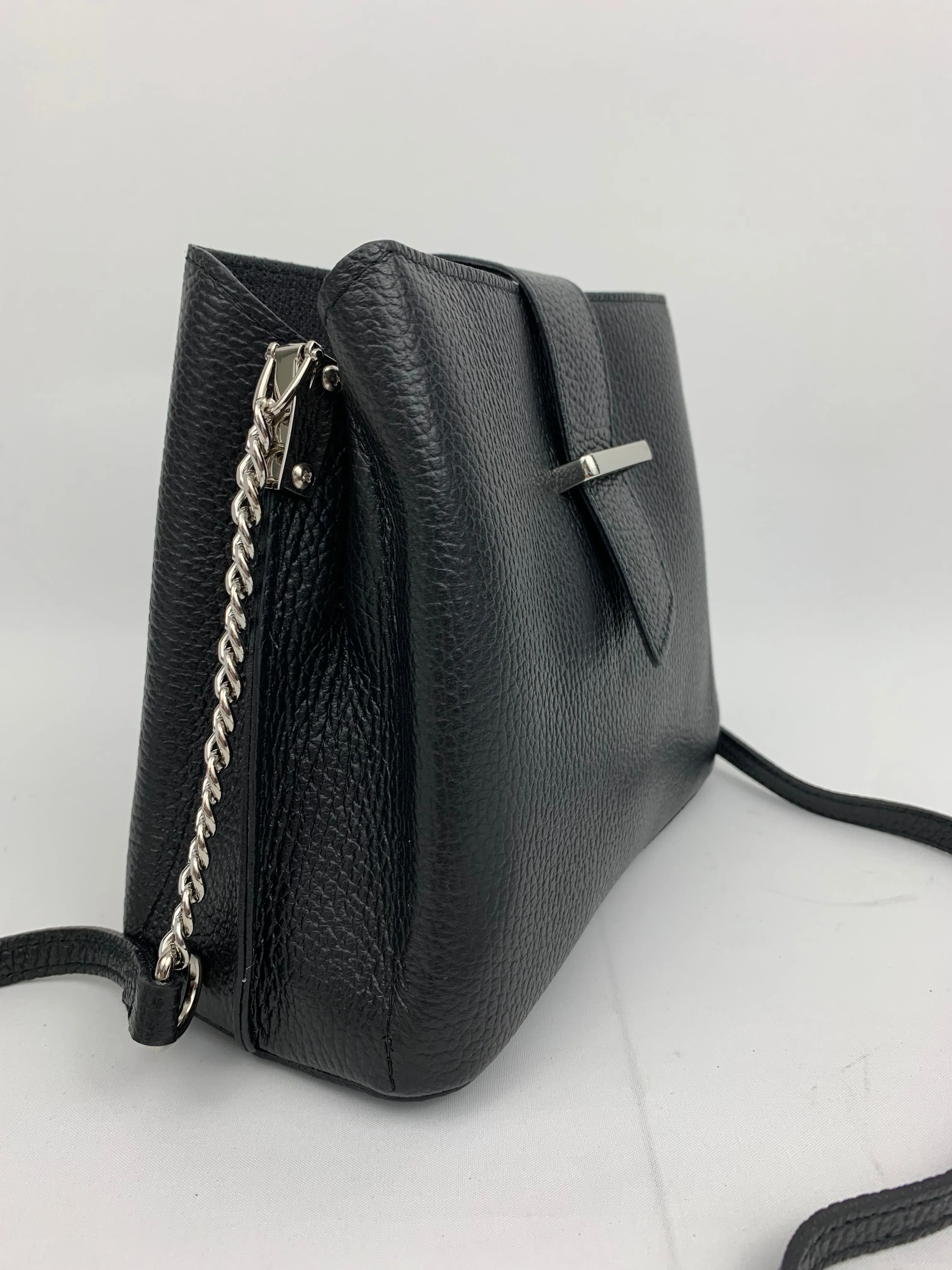 MILAN BLACK - Italian Genuine leather shoulder bag