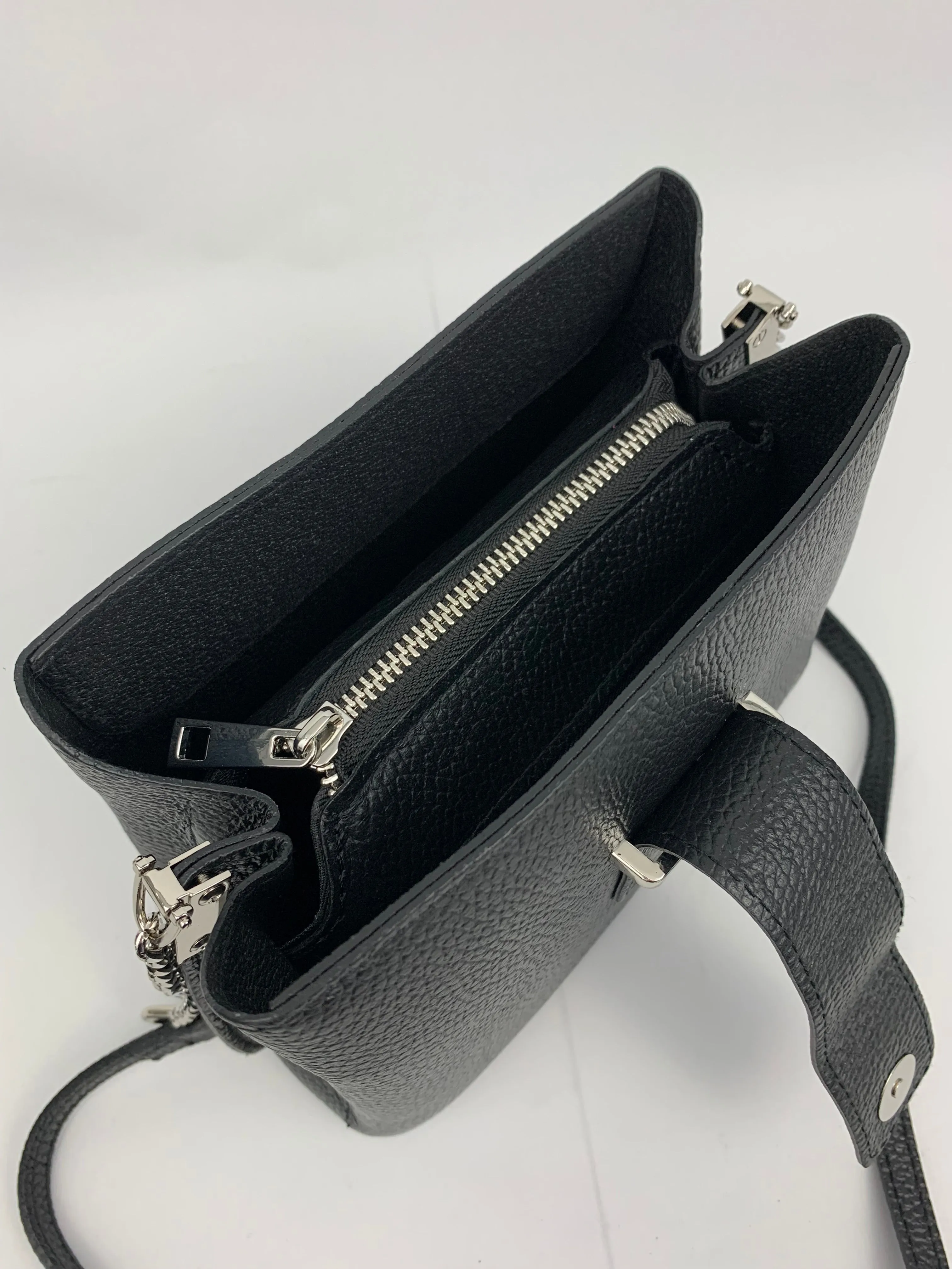 MILAN BLACK - Italian Genuine leather shoulder bag