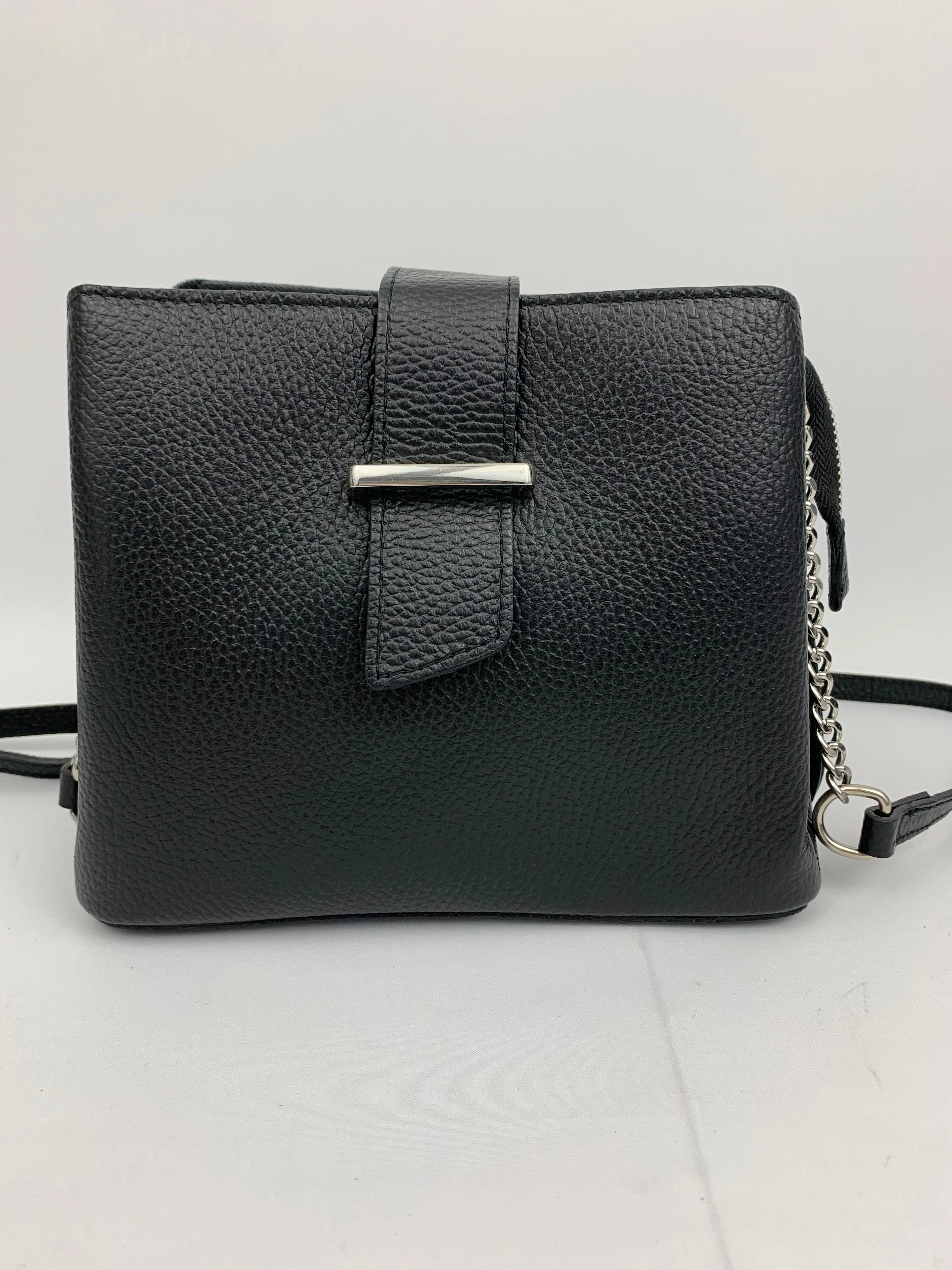 MILAN BLACK - Italian Genuine leather shoulder bag
