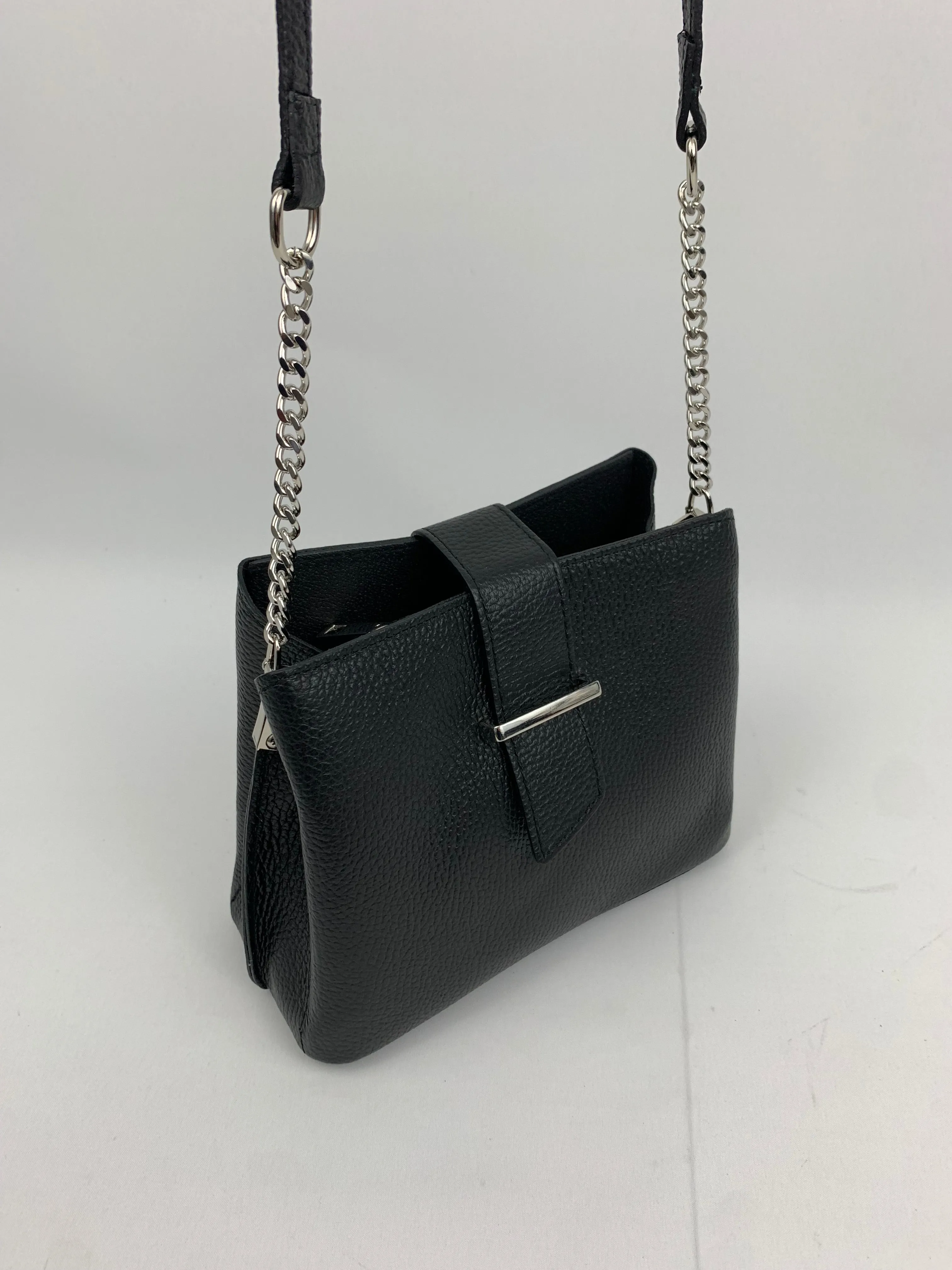 MILAN BLACK - Italian Genuine leather shoulder bag