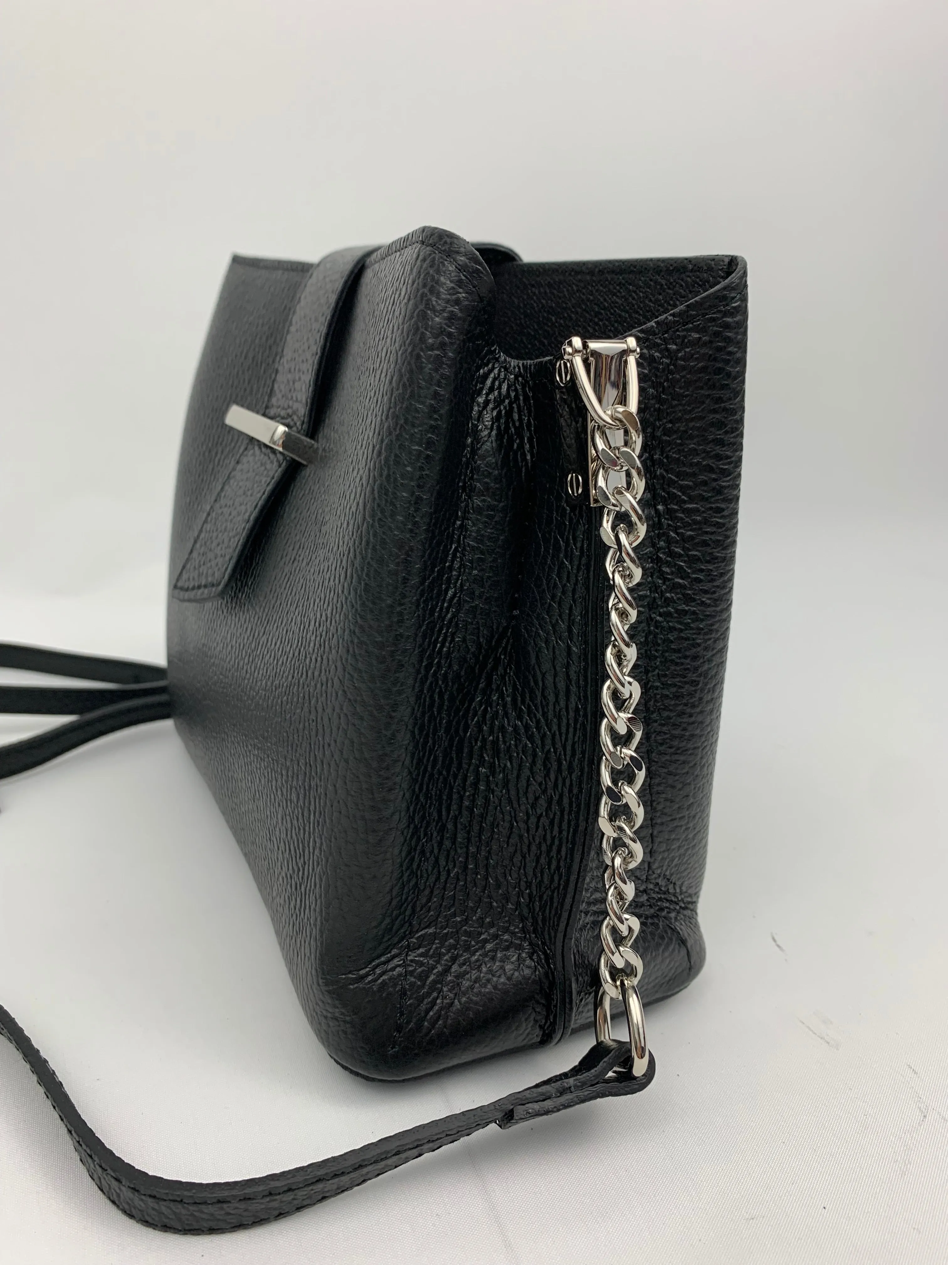 MILAN BLACK - Italian Genuine leather shoulder bag