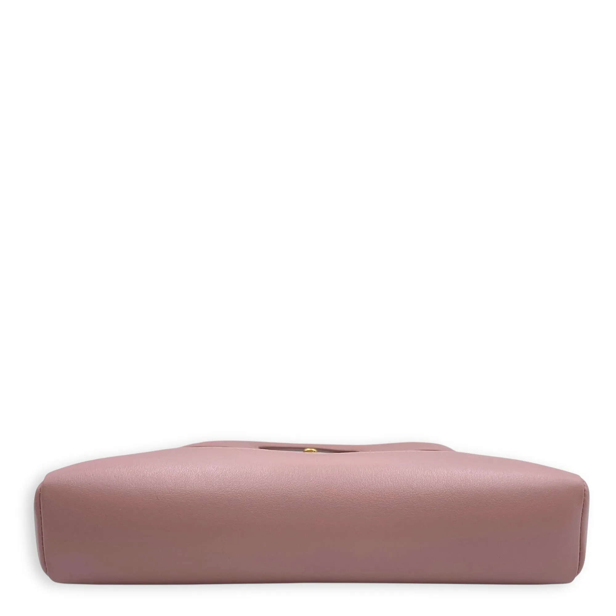 Mini 31 Pink Crossbody Bag in Suede Leather, Gold hardware