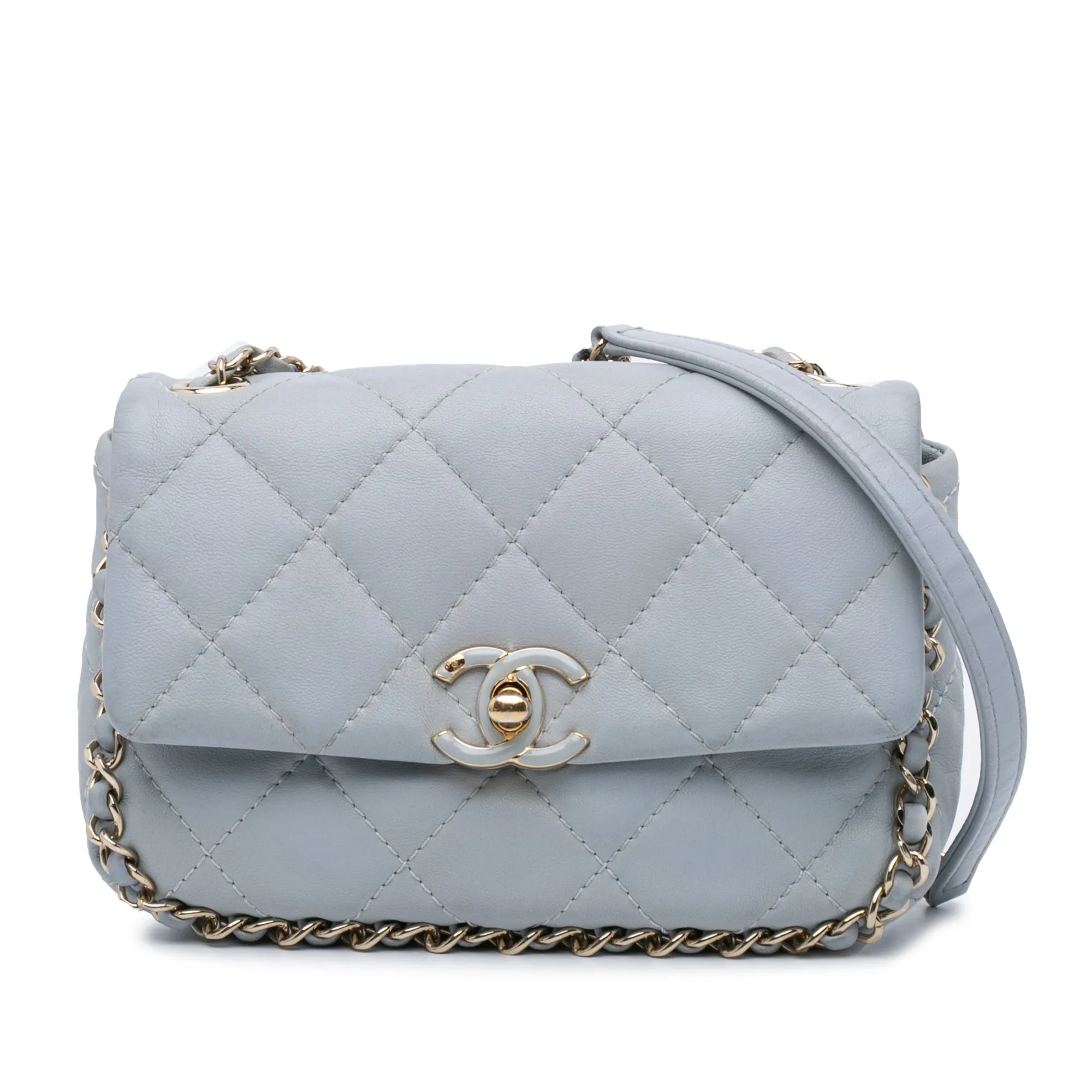 Mini Calfskin Chain Around Flap