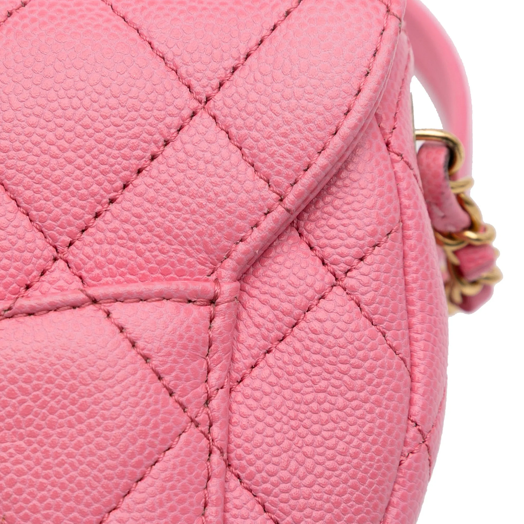 Mini CC Quilted Caviar Messenger Flap