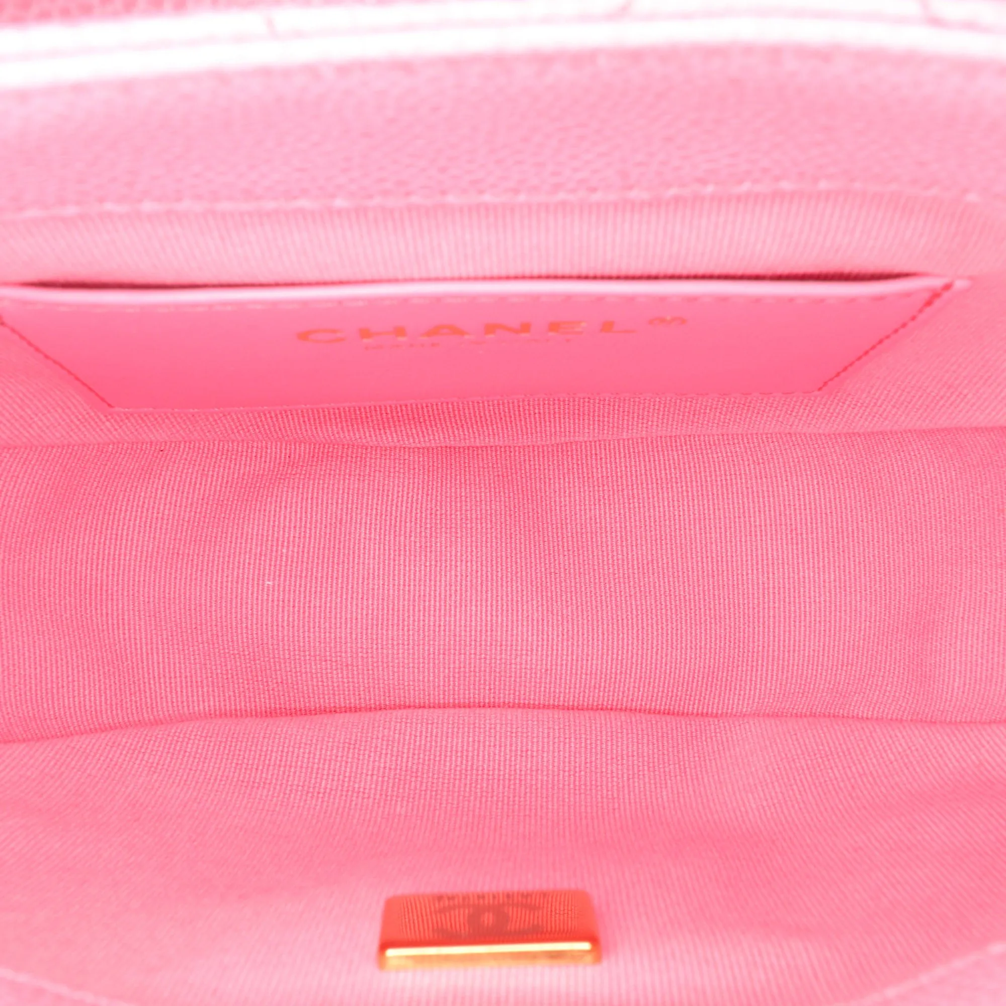Mini CC Quilted Caviar Messenger Flap