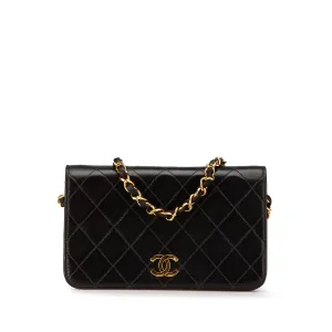 Mini CC Quilted Lambskin Full Flap